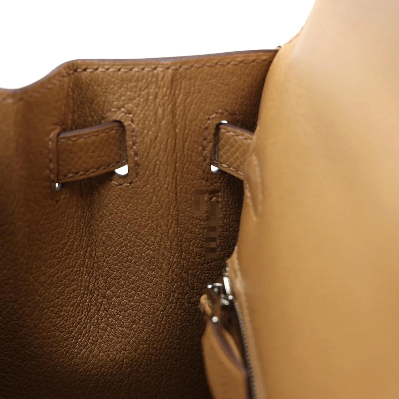 Brand New ( Rank N ) HERMÈS Kelly 25 Sellier Biscuit (4B) Epsom Palladium hardware K (2025) - 15