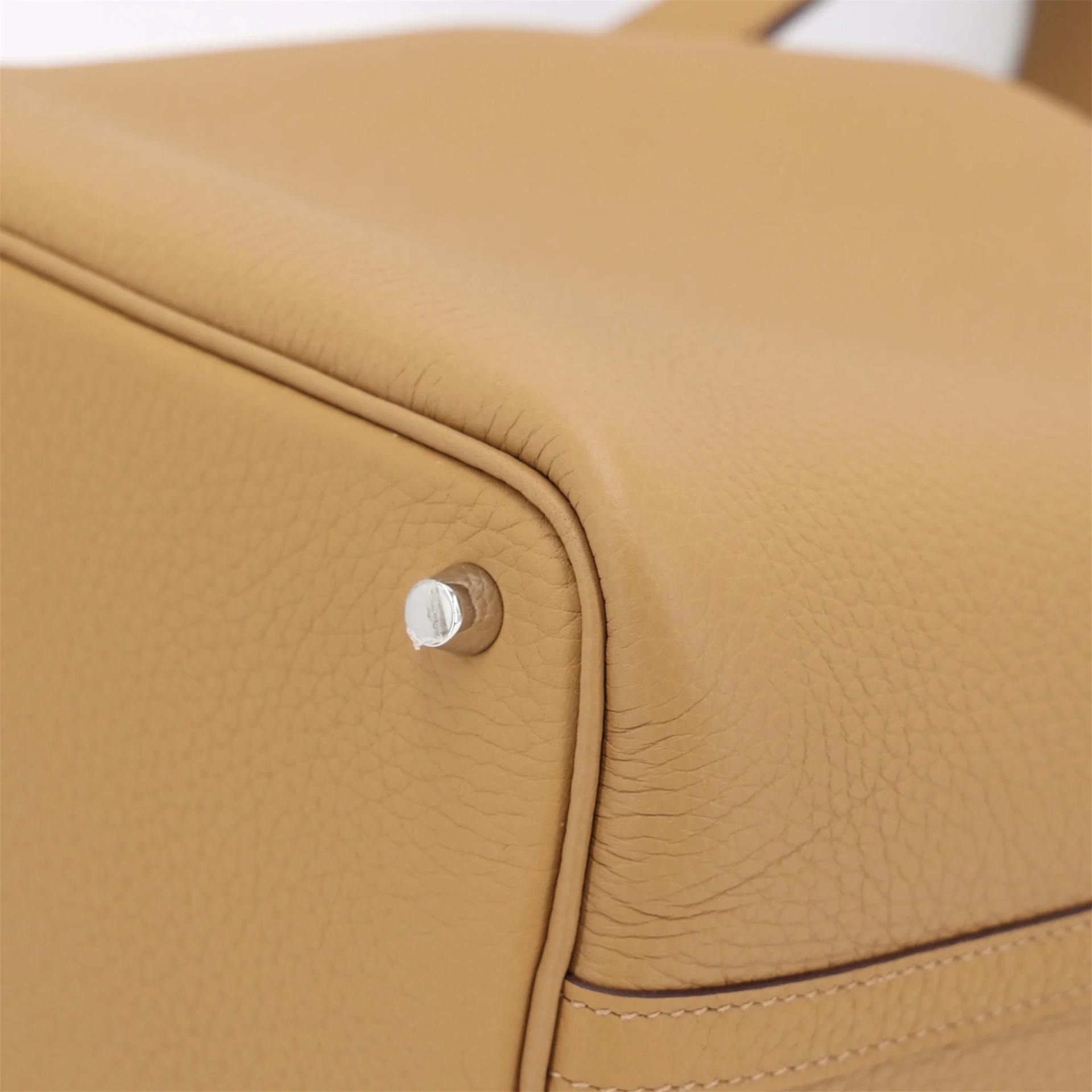 ランク N 新品 HERMÈS エルメス ピコタンロックPM ビスキュイ (4B) トリヨン シルバー金具 K刻印 (2025) - 9