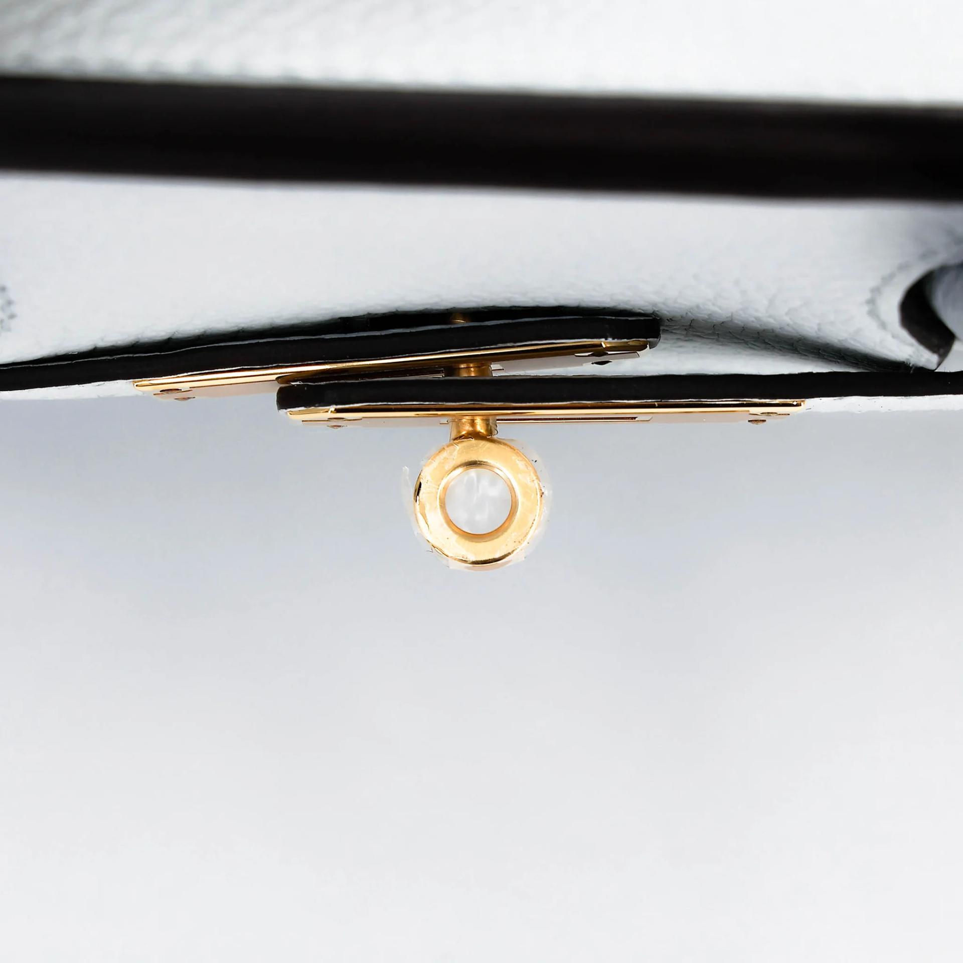 Unused ( Rank NS ) HERMÈS Birkin 30 Bleu Pale (08) Clemence Gold hardware U (2022) - 9