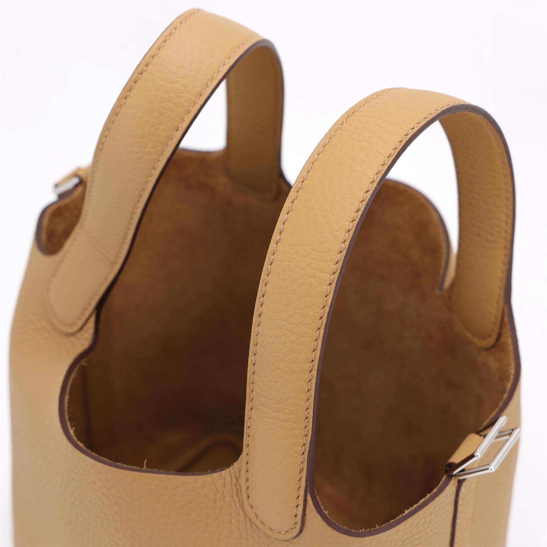 ランク N 新品 HERMÈS エルメス ピコタンロックPM ビスキュイ (4B) トリヨン シルバー金具 K刻印 (2025) - 10