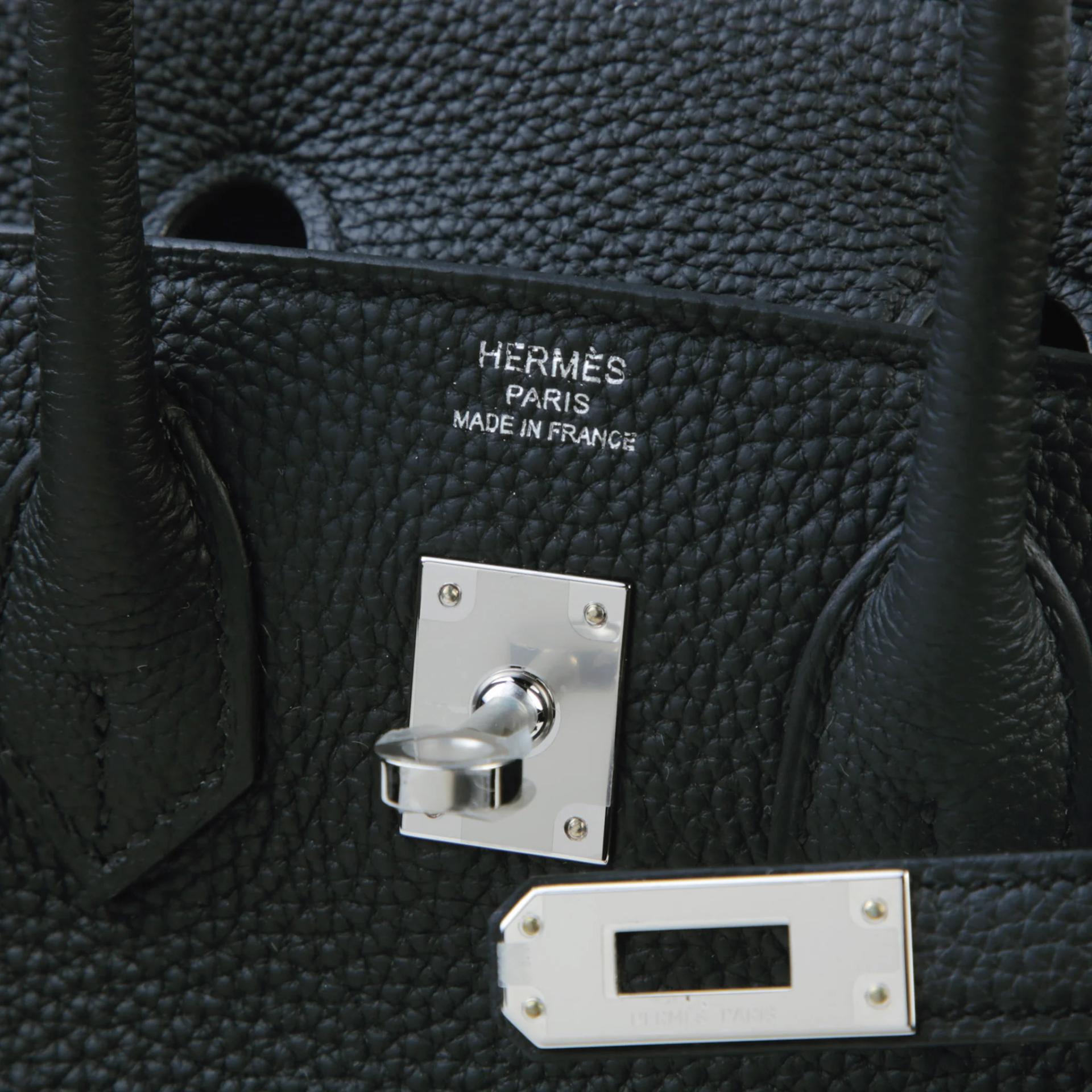 ランク N 新品 HERMÈS エルメス バーキン25 ブラック (89) トゴ シルバー金具 G刻印 (2026) - 9