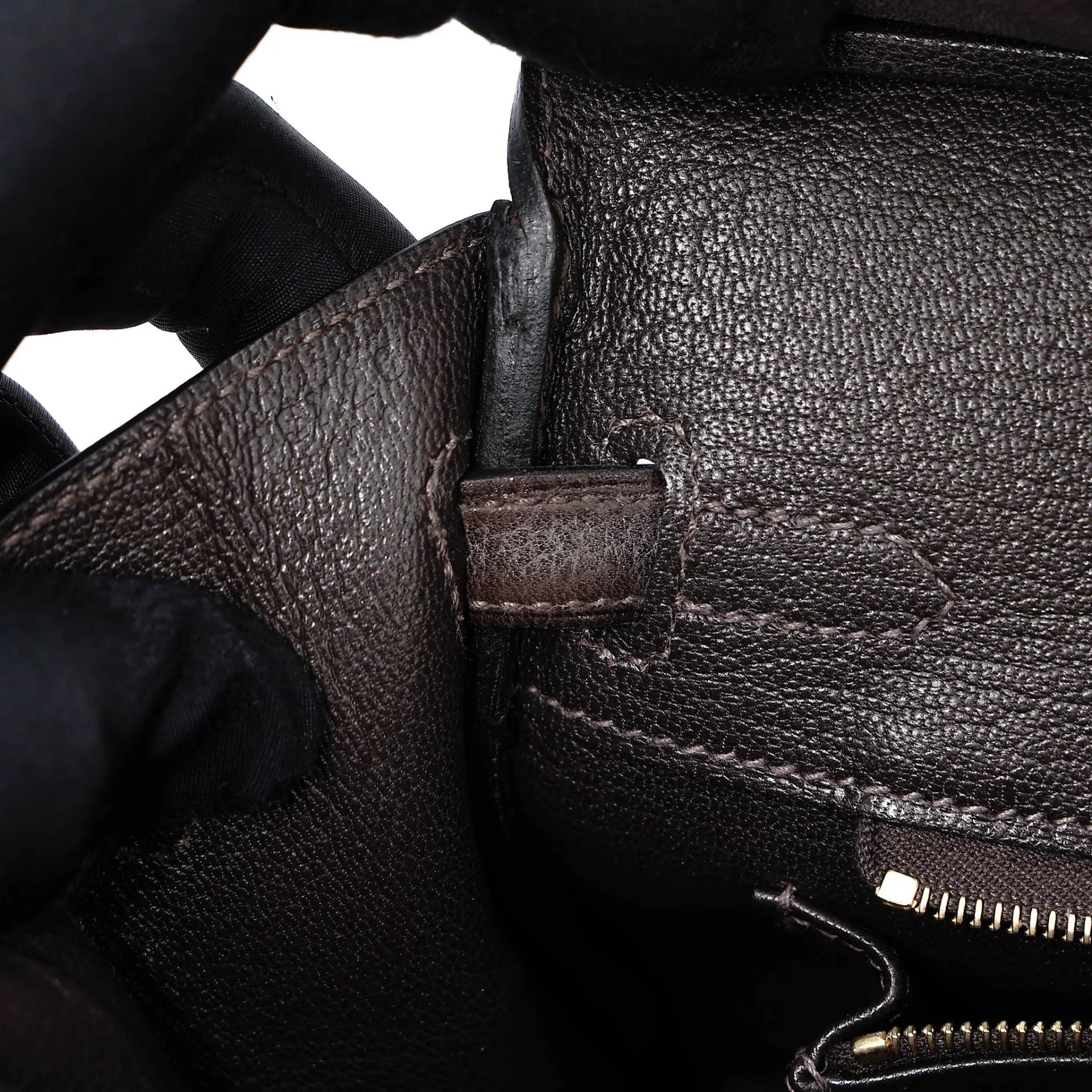 Unused ( Rank NS ) HERMÈS Birkin 25 Ebene (46) Barenia Gold hardware B (2023) - 13