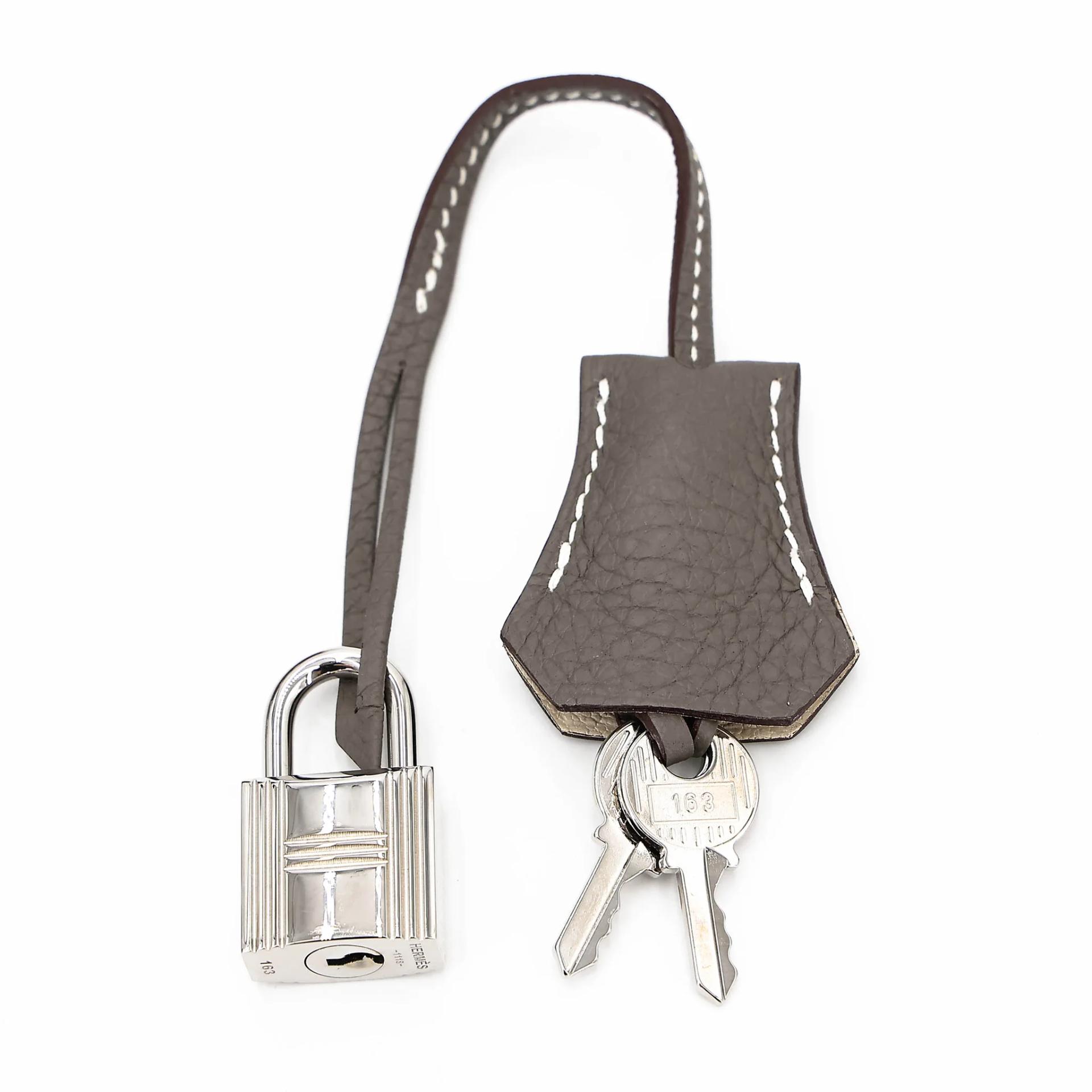 ランク SA HERMÈS エルメス スペシャルオーダー バーキン25 エタン (8F) ベトン (8L) トゴ シルバー金具 D刻印 (2019) - 27