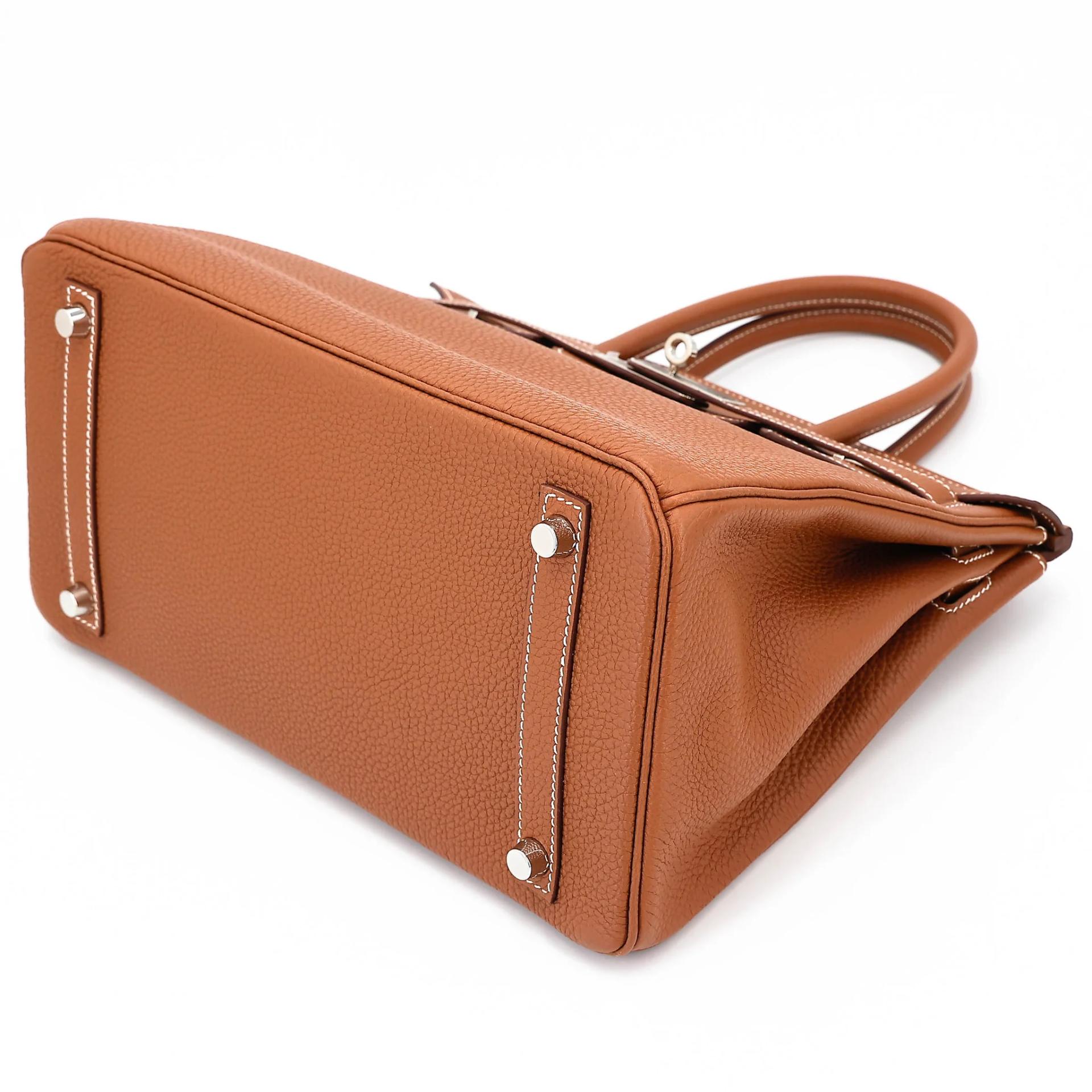 Excellent ( Rank SA ) HERMÈS Birkin 30 Gold (37) Togo Palladium hardware U (2022) - 4