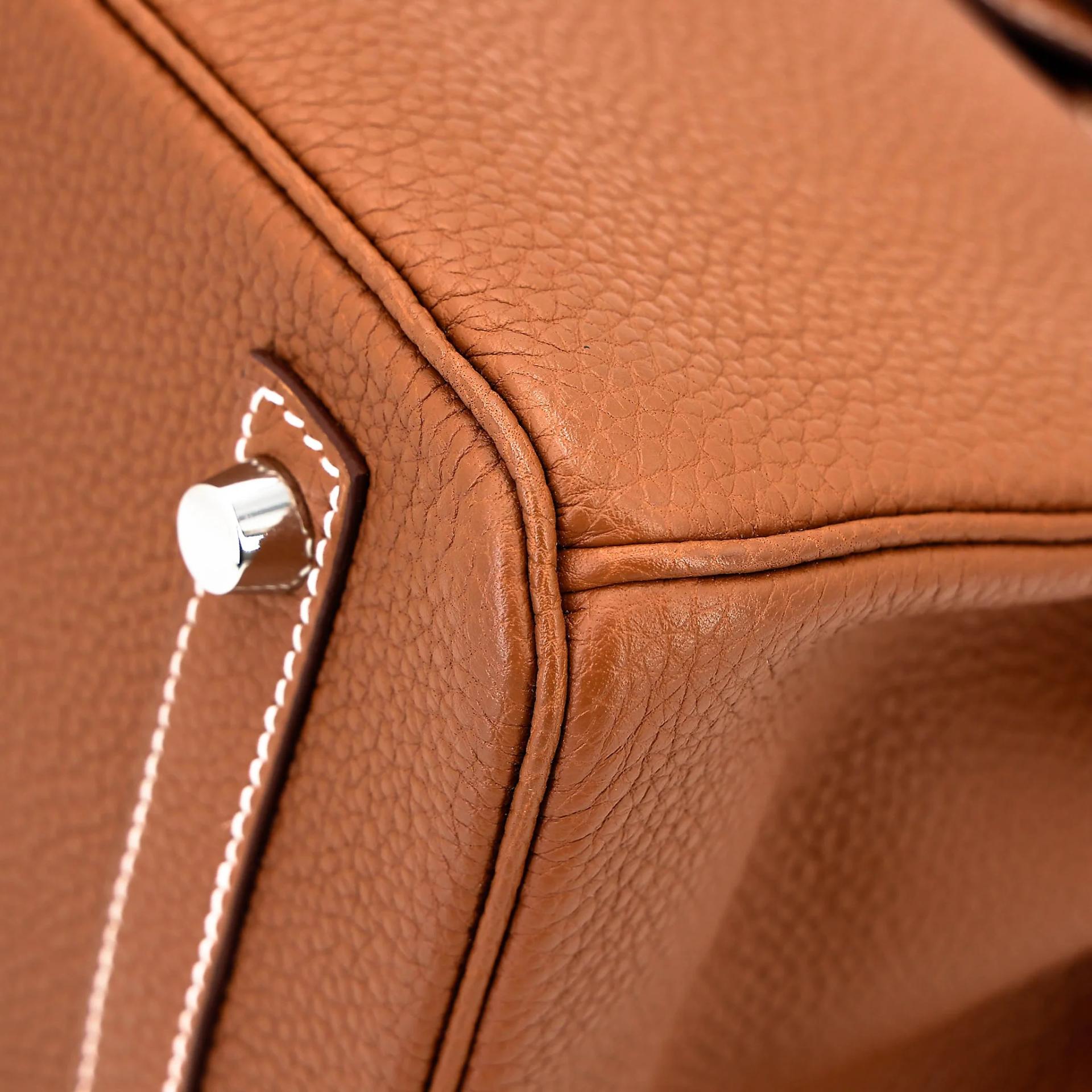 Excellent ( Rank SA ) HERMÈS Birkin 30 Gold (37) Togo Palladium hardware U (2022) - 8