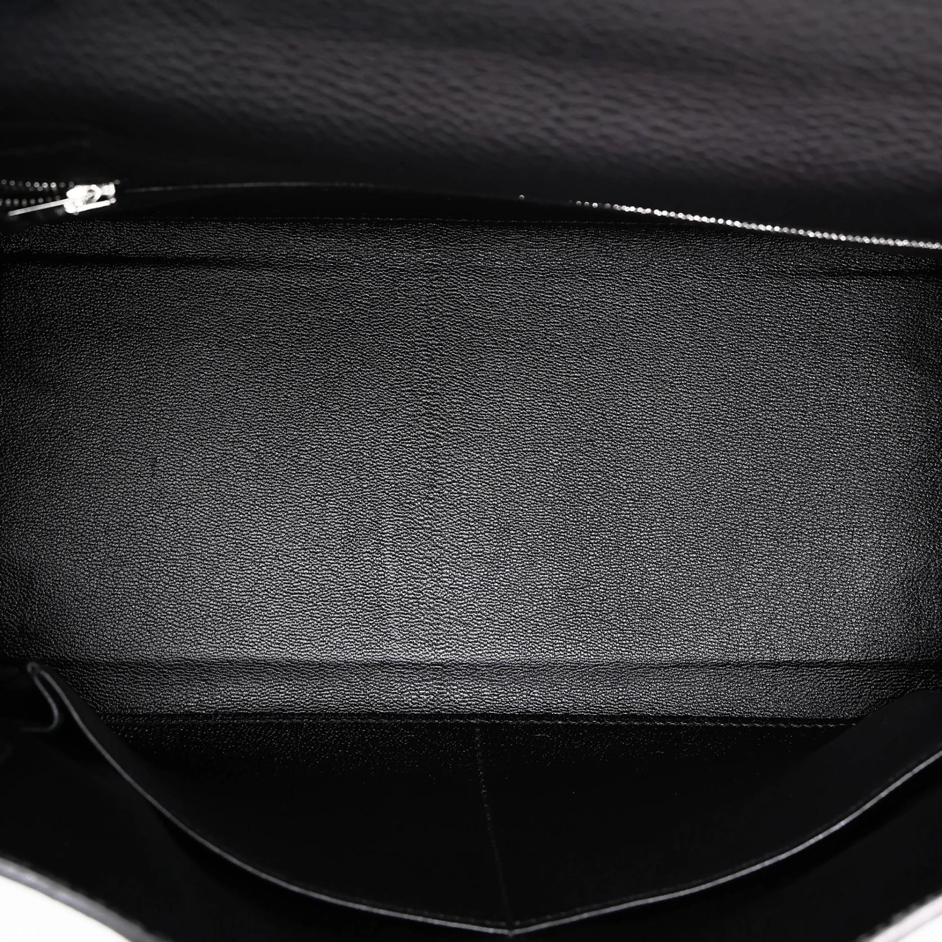 Unused ( Rank NS ) HERMÈS Kelly 28 Noir (89) Togo Palladium hardware K (2025) - 18