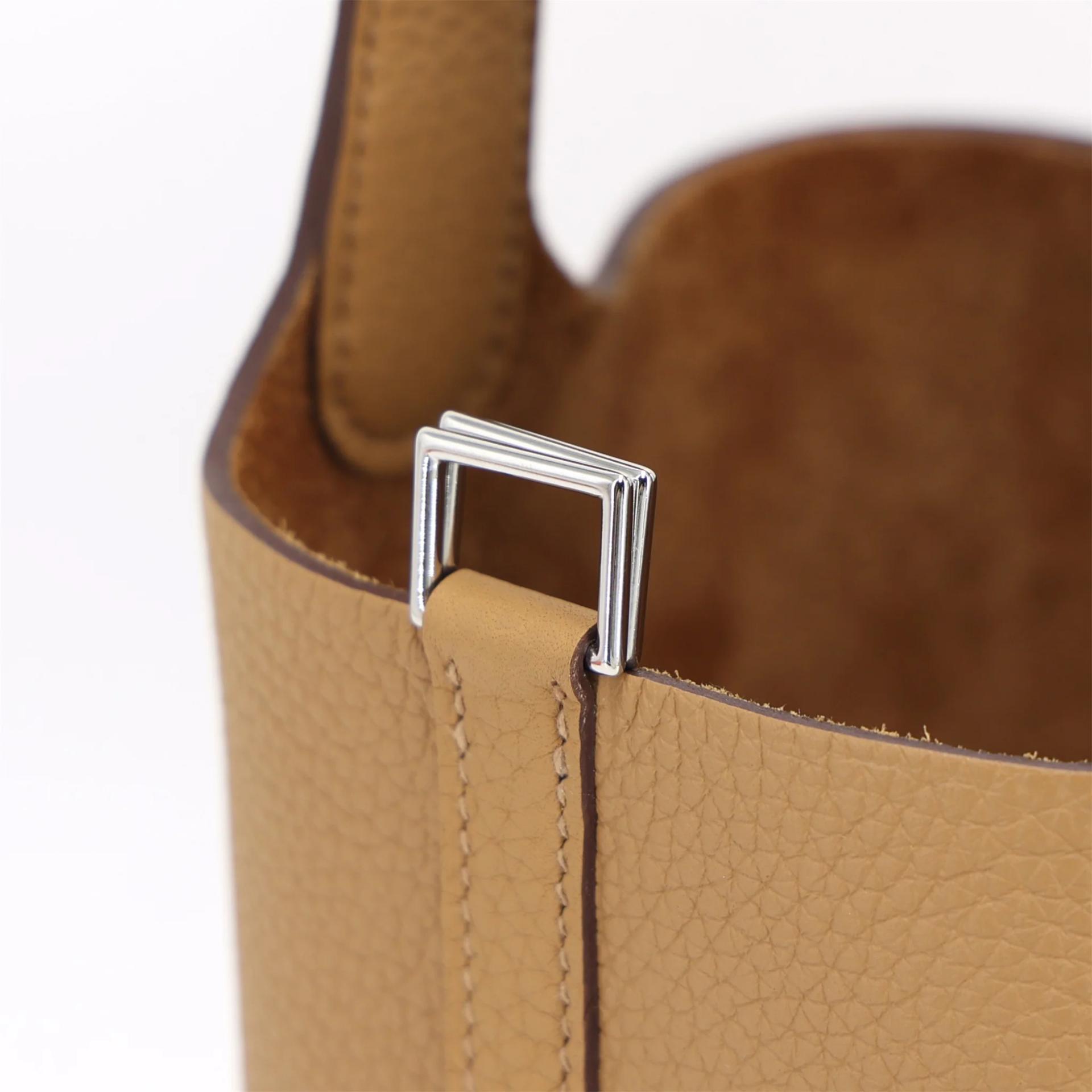ランク N 新品 HERMÈS エルメス ピコタンロックPM ビスキュイ (4B) トリヨン シルバー金具 K刻印 (2025) - 11
