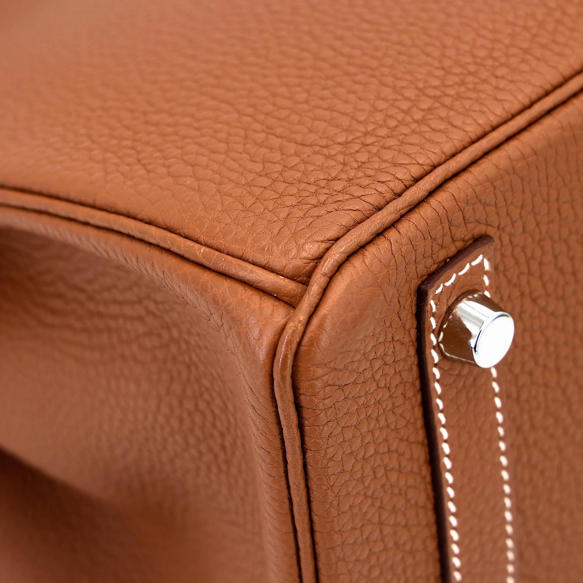 Excellent ( Rank SA ) HERMÈS Birkin 30 Gold (37) Togo Palladium hardware U (2022) - 11