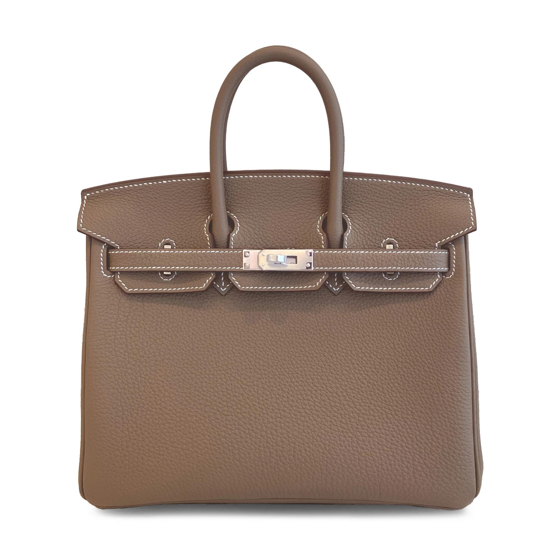 Brand New ( Rank N ) HERMÈS Birkin 25 Etoupe (18) Togo Palladium hardware G (2026) - 1
