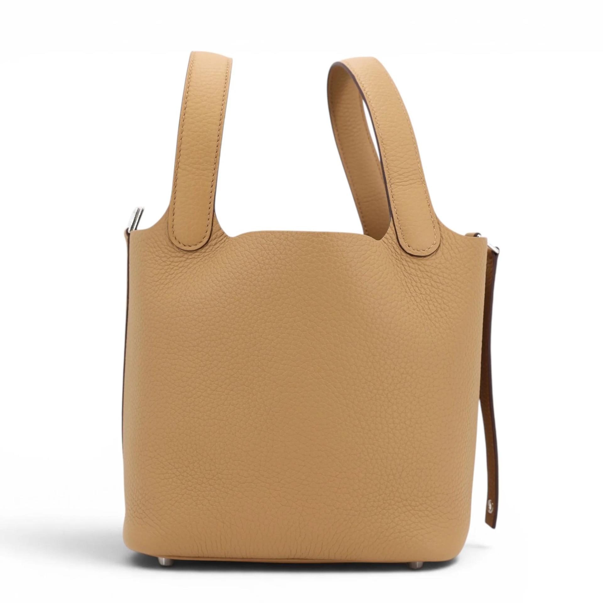 ランク N 新品 HERMÈS エルメス ピコタンロックPM ビスキュイ (4B) トリヨン シルバー金具 K刻印 (2025) - 3