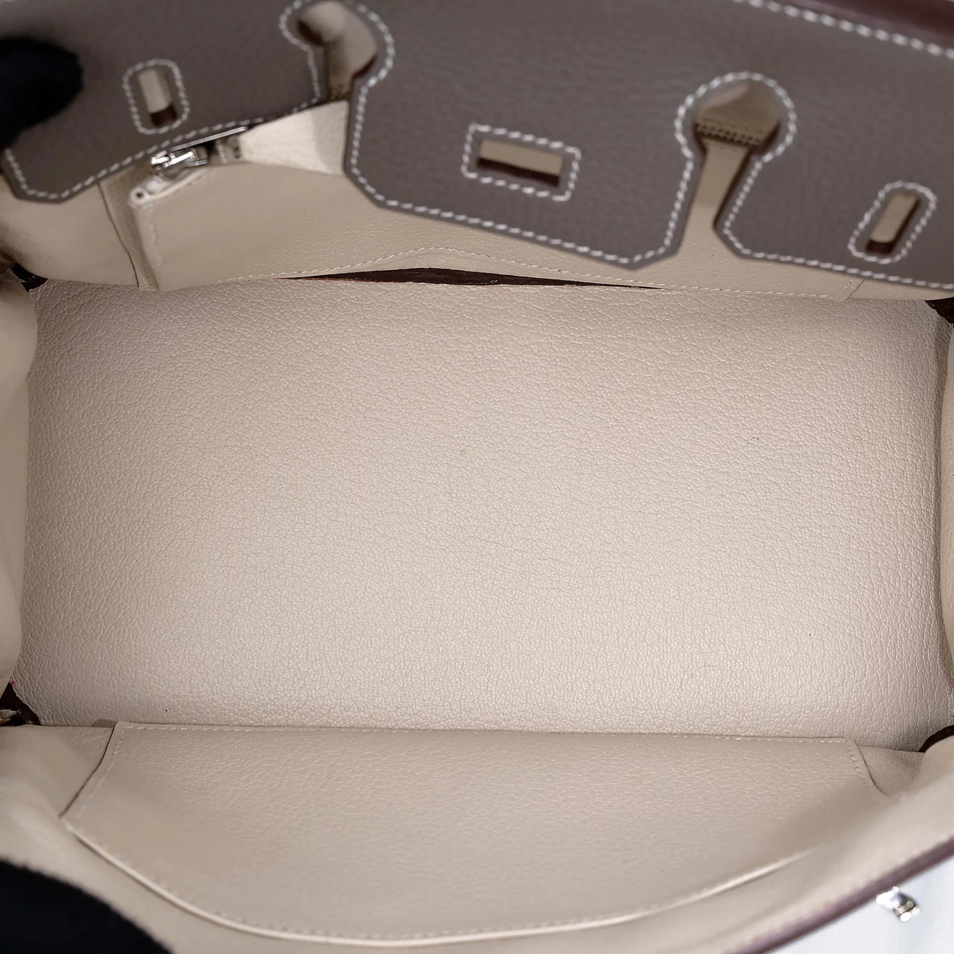 ランク SA HERMÈS エルメス スペシャルオーダー バーキン25 エタン (8F) ベトン (8L) トゴ シルバー金具 D刻印 (2019) - 26