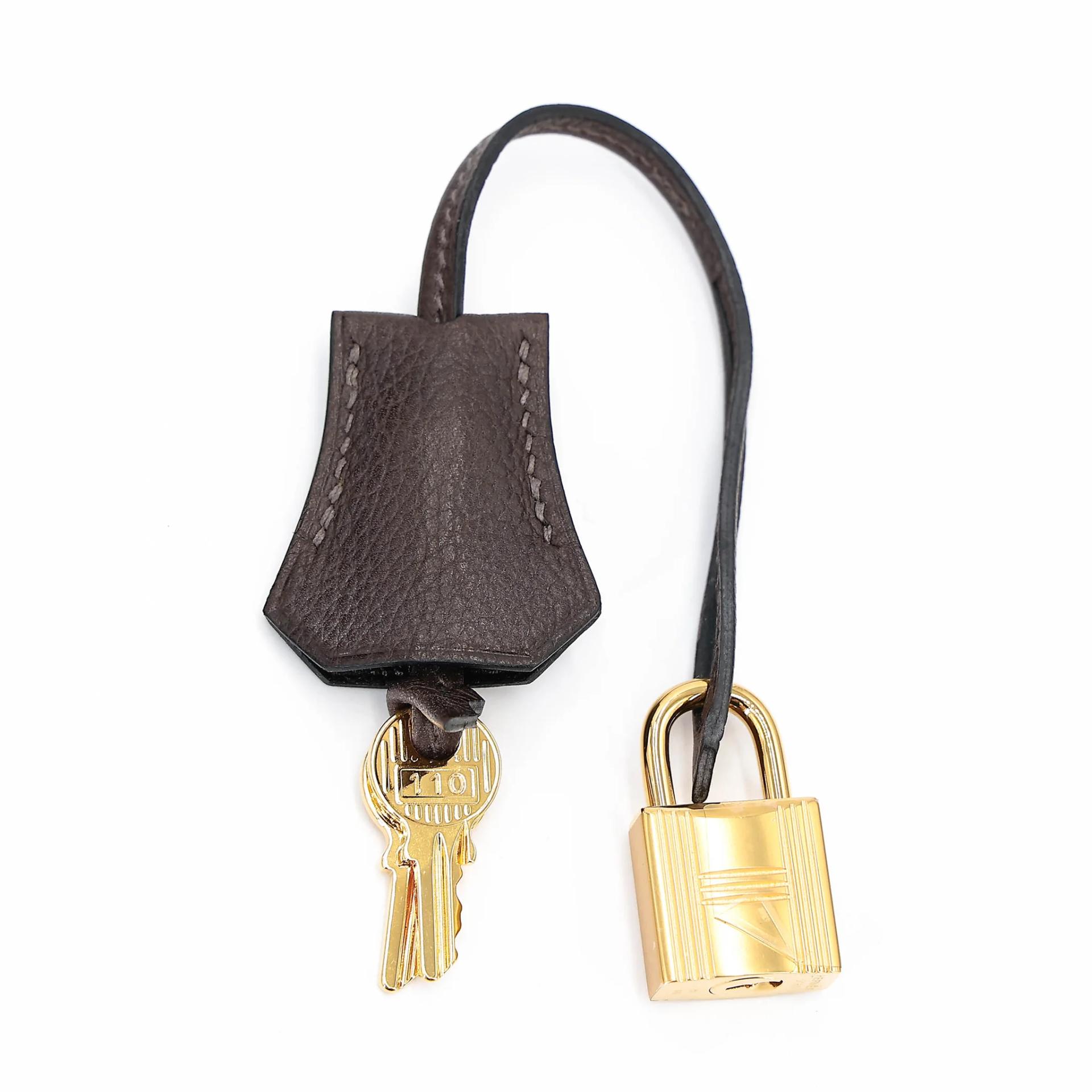 Unused ( Rank NS ) HERMÈS Birkin 25 Ebene (46) Barenia Gold hardware B (2023) - 21