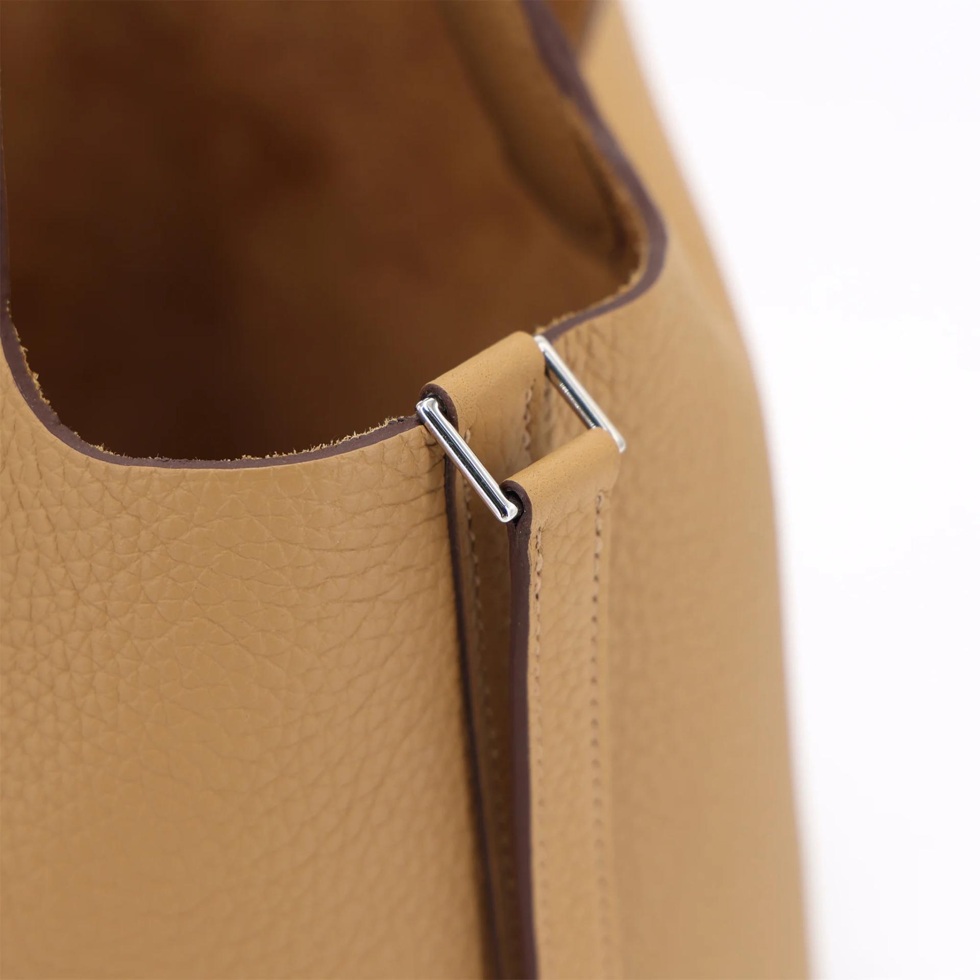 ランク N 新品 HERMÈS エルメス ピコタンロックPM ビスキュイ (4B) トリヨン シルバー金具 K刻印 (2025) - 12