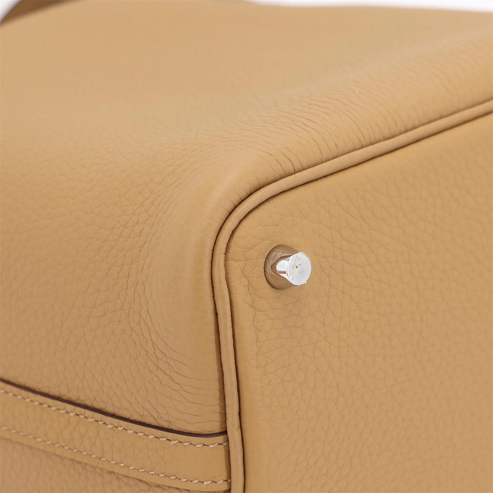 ランク N 新品 HERMÈS エルメス ピコタンロックPM ビスキュイ (4B) トリヨン シルバー金具 K刻印 (2025) - 8