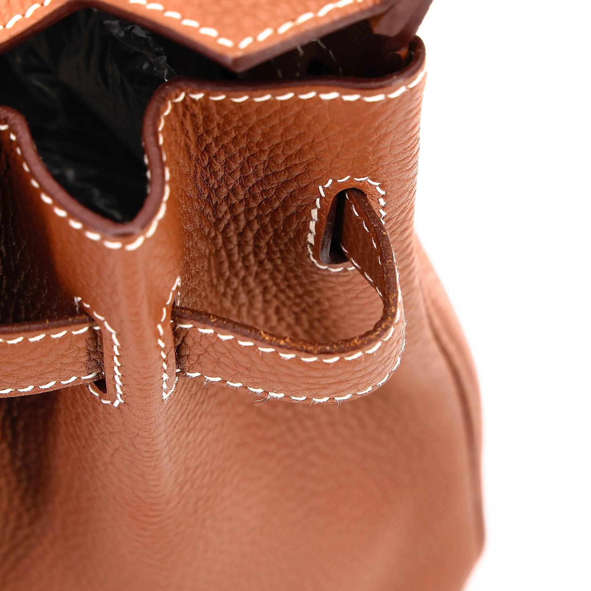 Excellent ( Rank SA ) HERMÈS Birkin 30 Gold (37) Togo Palladium hardware U (2022) - 16
