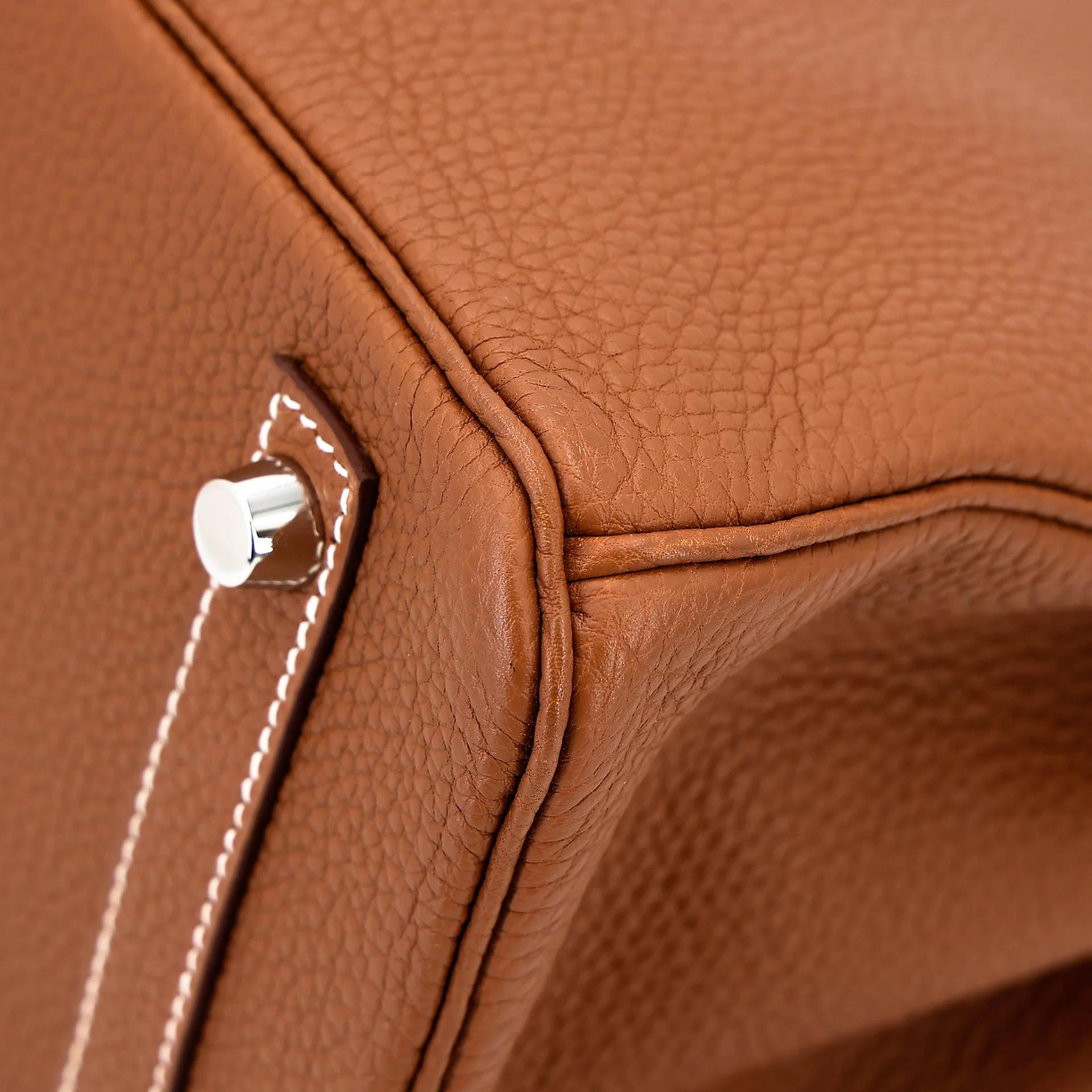 Excellent ( Rank SA ) HERMÈS Birkin 30 Gold (37) Togo Palladium hardware U (2022) - 10