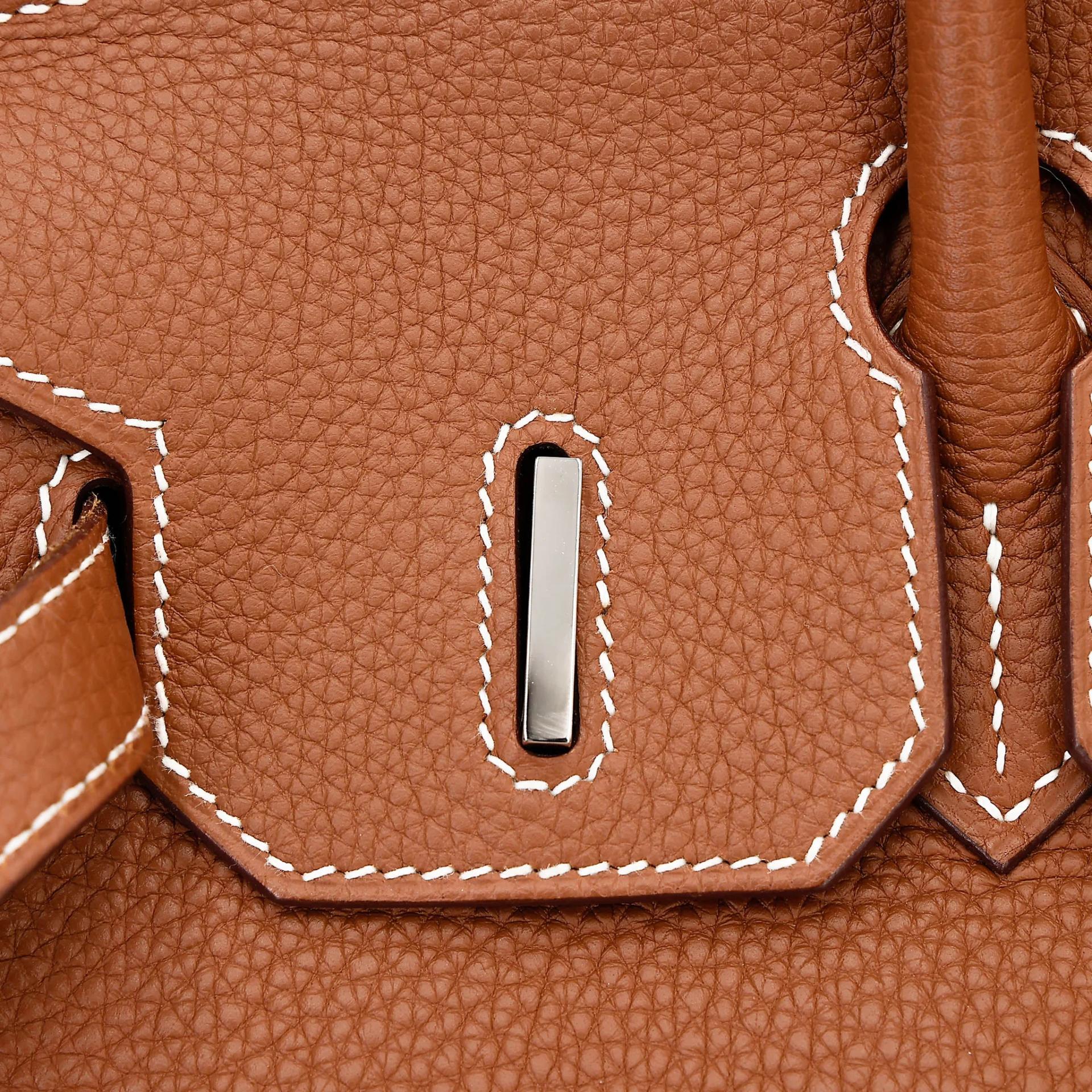 Excellent ( Rank SA ) HERMÈS Birkin 30 Gold (37) Togo Palladium hardware U (2022) - 14