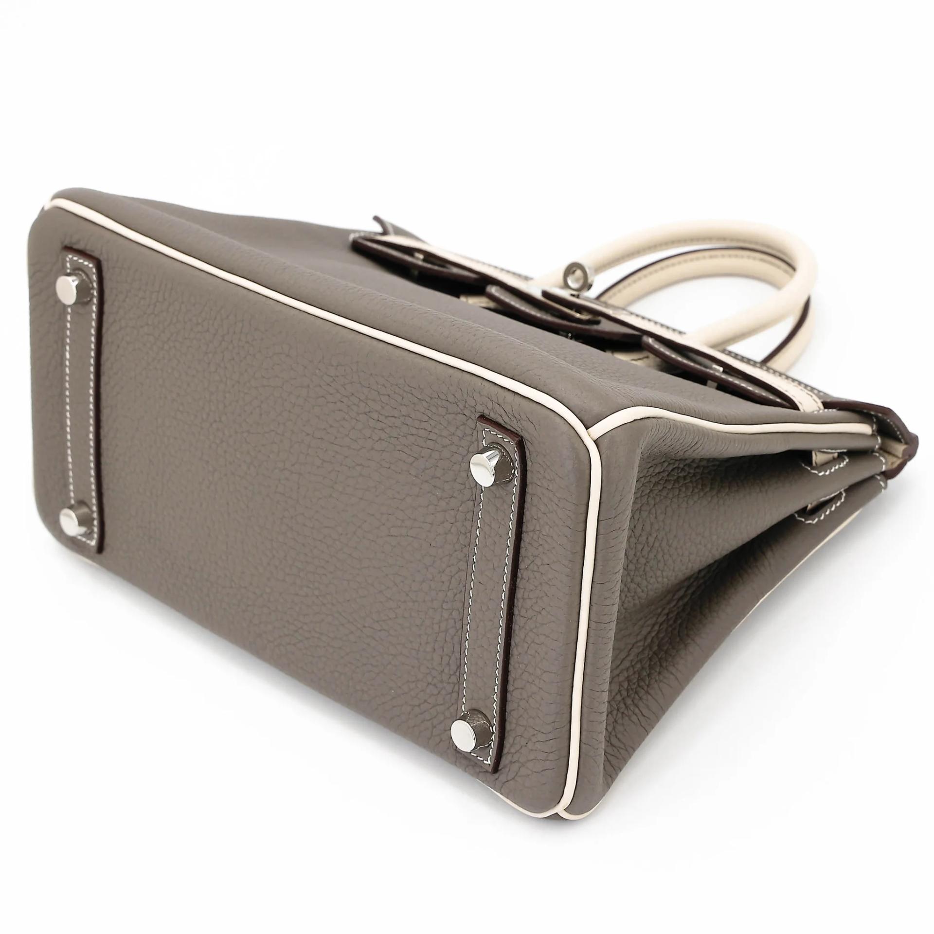 ランク SA HERMÈS エルメス スペシャルオーダー バーキン25 エタン (8F) ベトン (8L) トゴ シルバー金具 D刻印 (2019) - 4