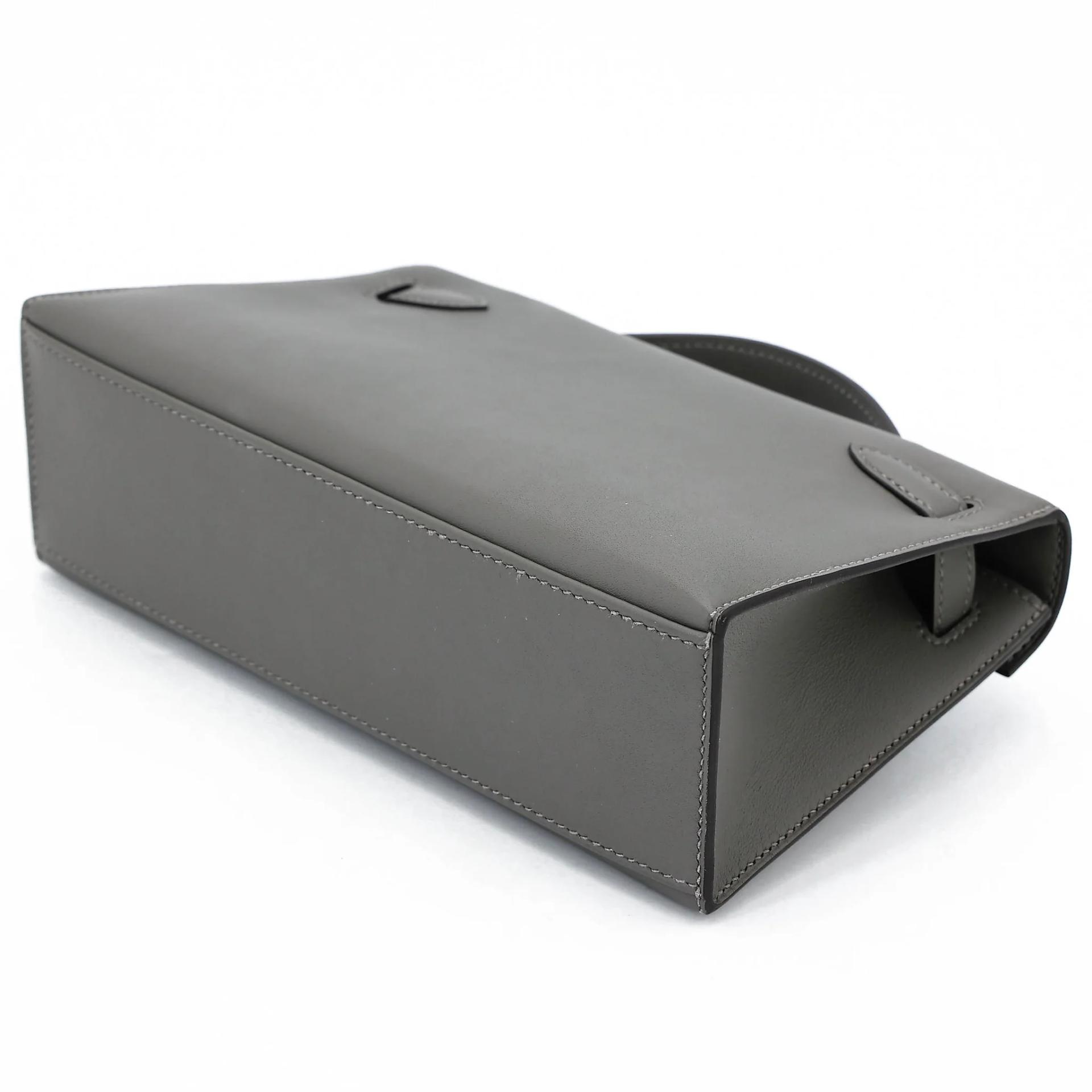 Excellent ( Rank SA ) HERMÈS Kelly Pochette Gris Meyer (0L) Swift Gold hardware U (2022) - 6