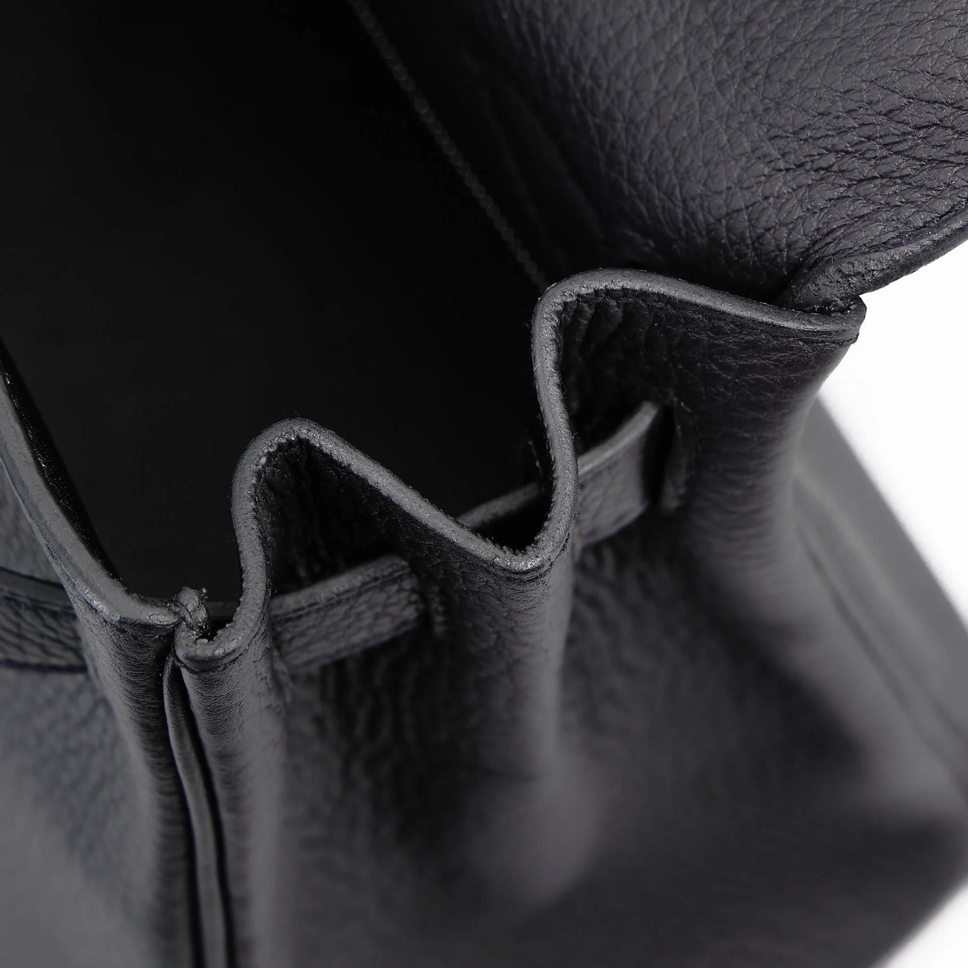 Unused ( Rank NS ) HERMÈS Kelly 28 Noir (89) Togo Palladium hardware K (2025) - 16