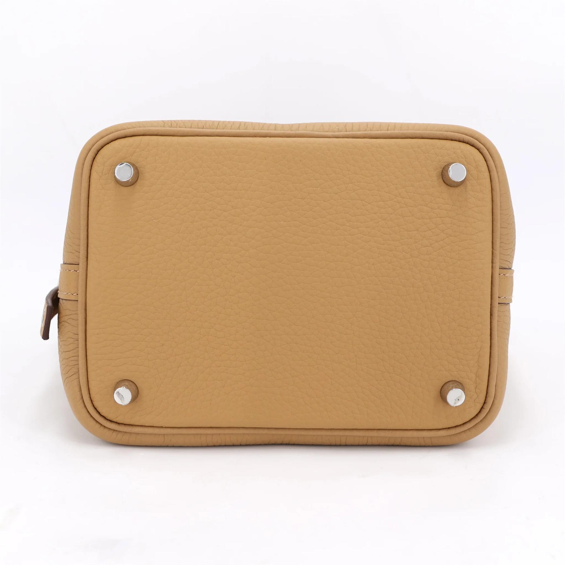 ランク N 新品 HERMÈS エルメス ピコタンロックPM ビスキュイ (4B) トリヨン シルバー金具 K刻印 (2025) - 5