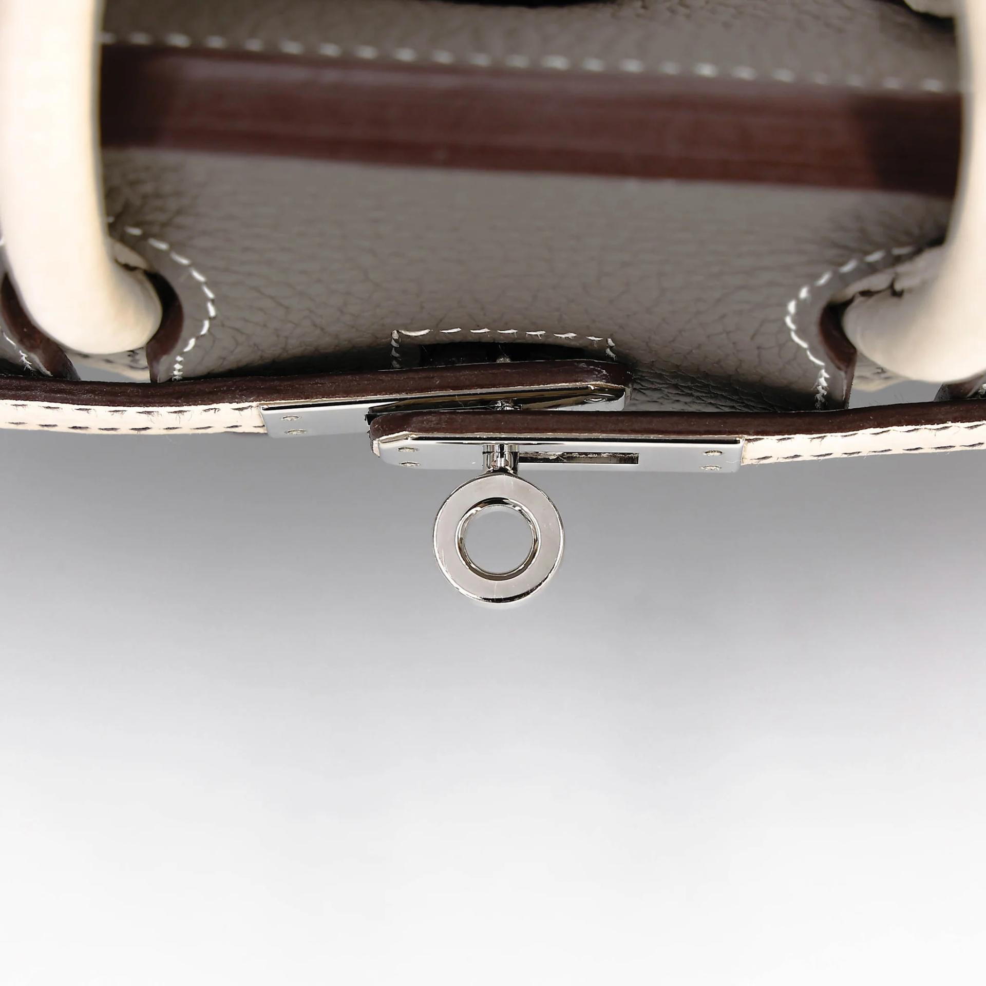 ランク SA HERMÈS エルメス スペシャルオーダー バーキン25 エタン (8F) ベトン (8L) トゴ シルバー金具 D刻印 (2019) - 20