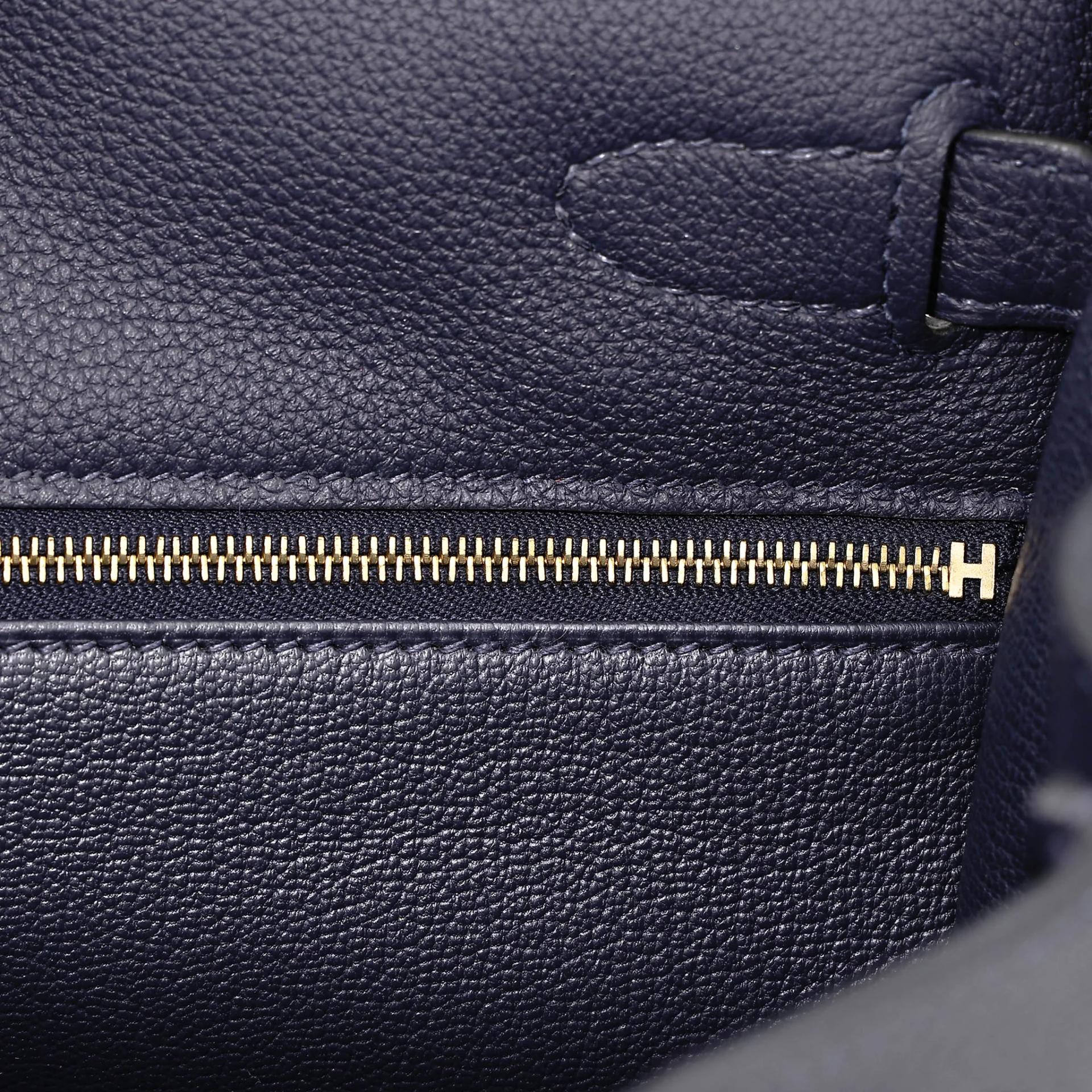 ランク A HERMÈS エルメス ケリー28 ブルーニュイ (2Z) トゴ ゴールド金具 A刻印 (2017) - 19