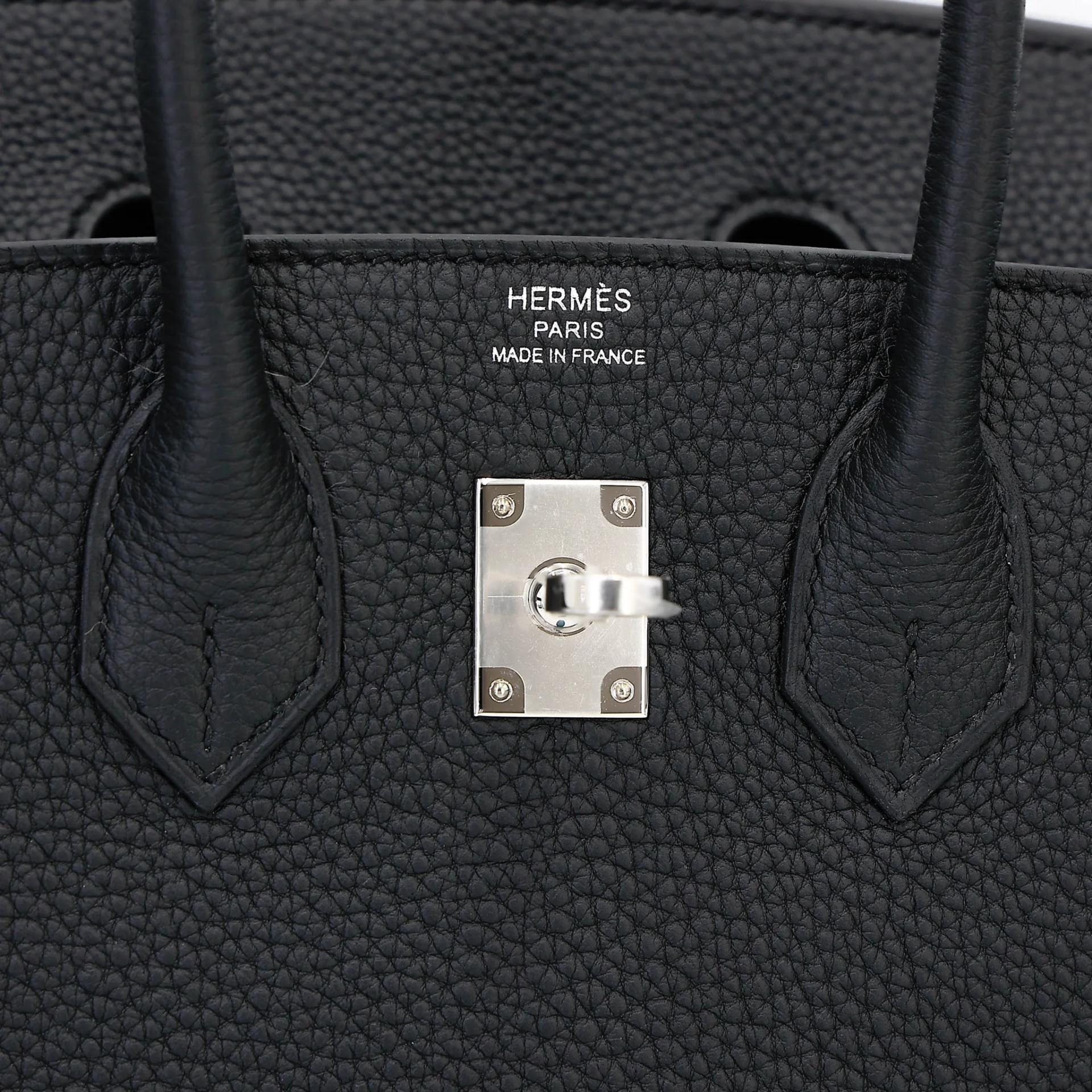 Brand New ( Rank N ) HERMÈS Birkin 25 Noir (89) Togo Palladium hardware G (2026) - 10