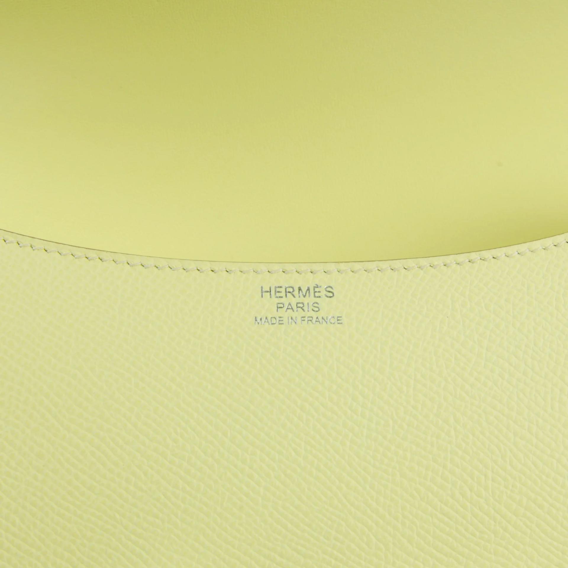 Brand New ( Rank N ) HERMÈS Constance 24 Jaune milton (i8) Epsom Palladium hardware K (2025) - 11