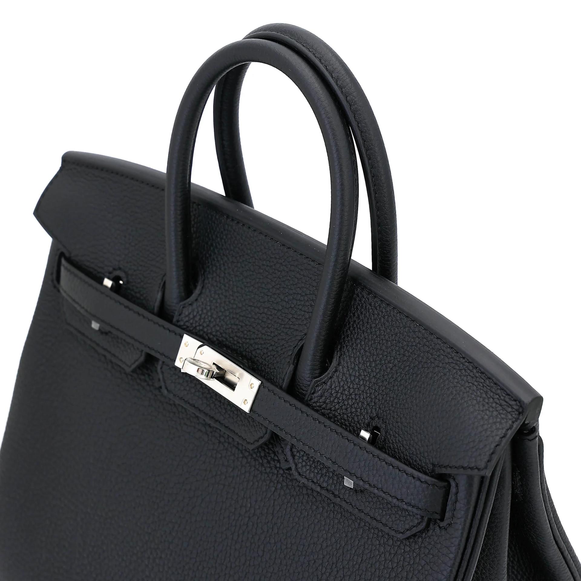 Brand New ( Rank N ) HERMÈS Birkin 25 Noir (89) Togo Palladium hardware G (2026) - 3