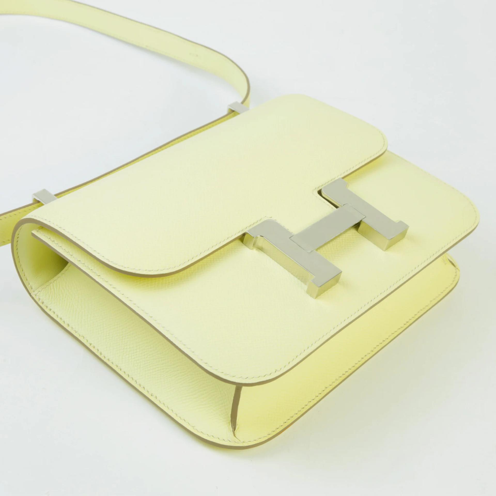 Brand New ( Rank N ) HERMÈS Constance 24 Jaune milton (i8) Epsom Palladium hardware K (2025) - 4