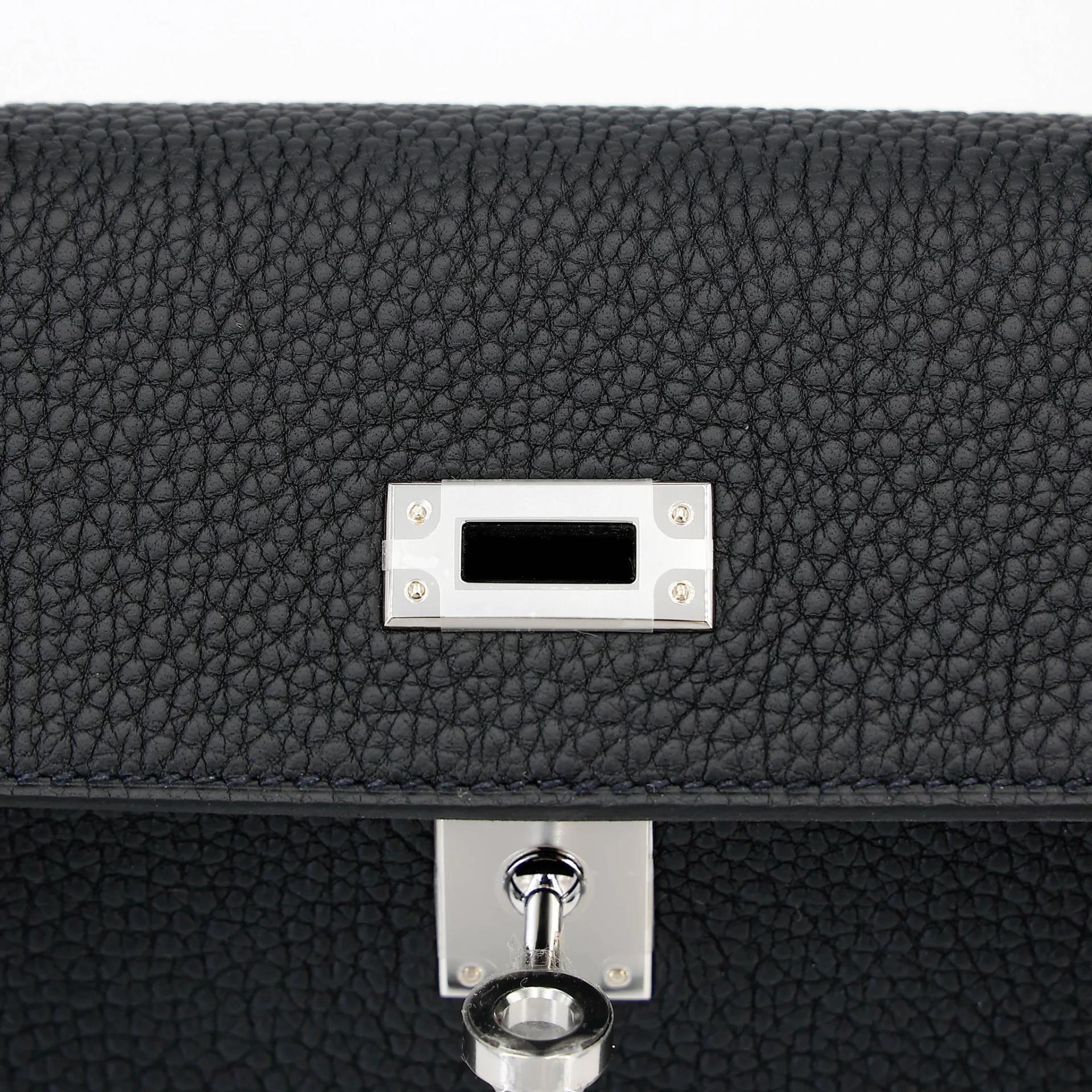 Brand New ( Rank N ) HERMÈS Kelly 25 Noir (89) Togo Palladium hardware G (2026) - 10