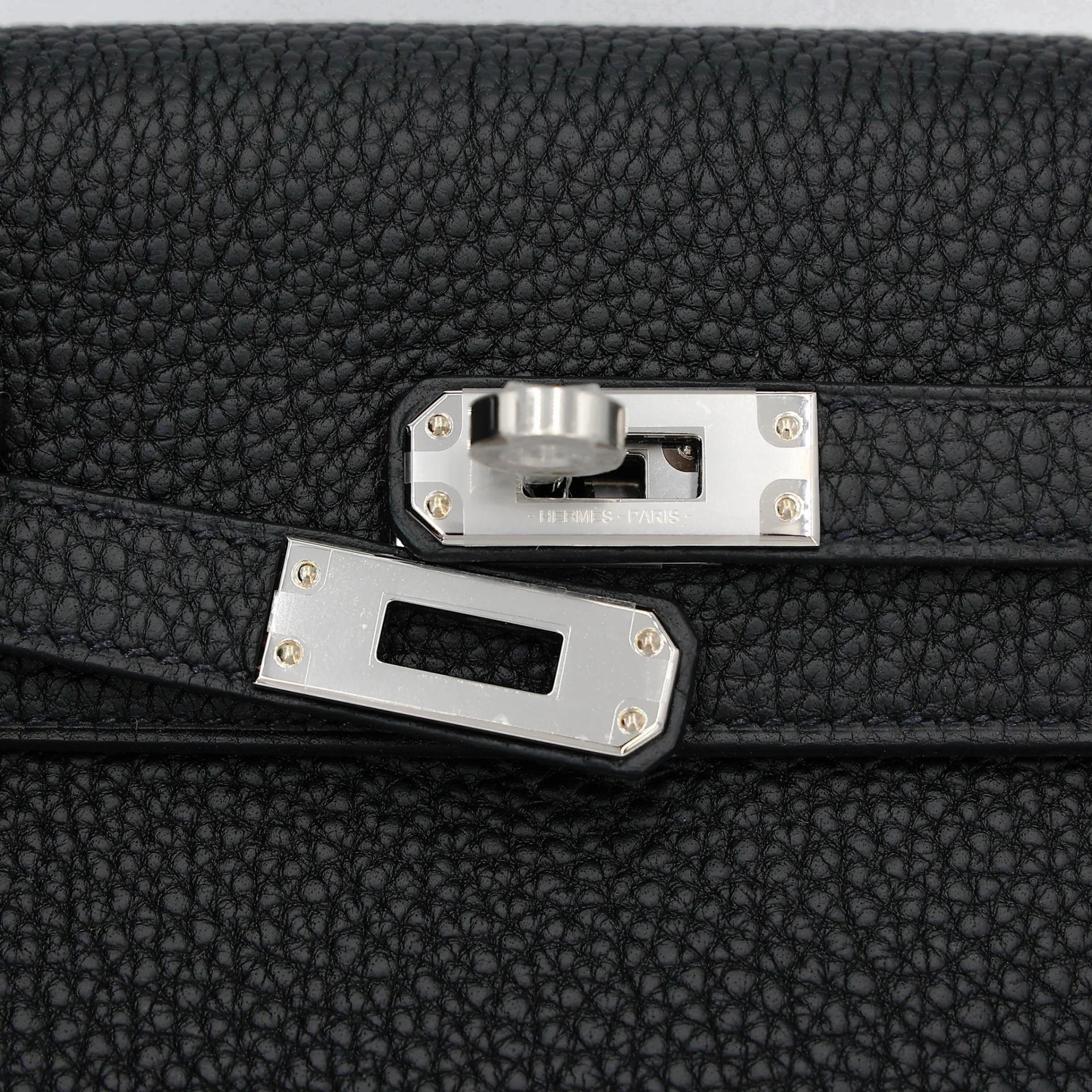 Brand New ( Rank N ) HERMÈS Kelly 25 Noir (89) Togo Palladium hardware G (2026) - 8