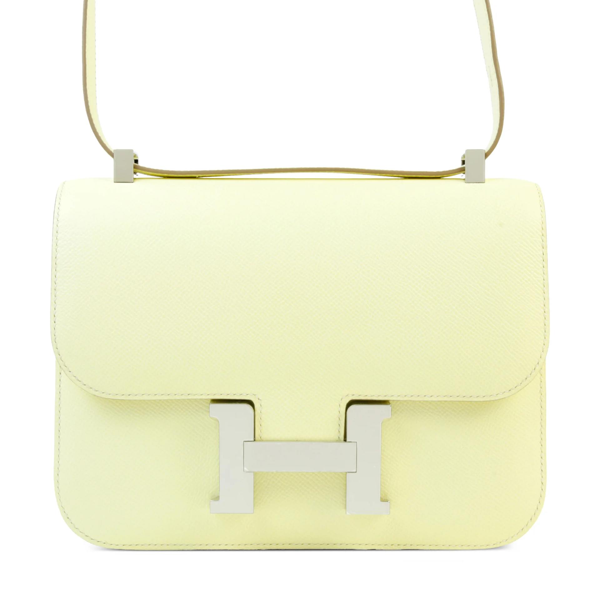 Brand New ( Rank N ) HERMÈS Constance 24 Jaune milton (i8) Epsom Palladium hardware K (2025) - 1