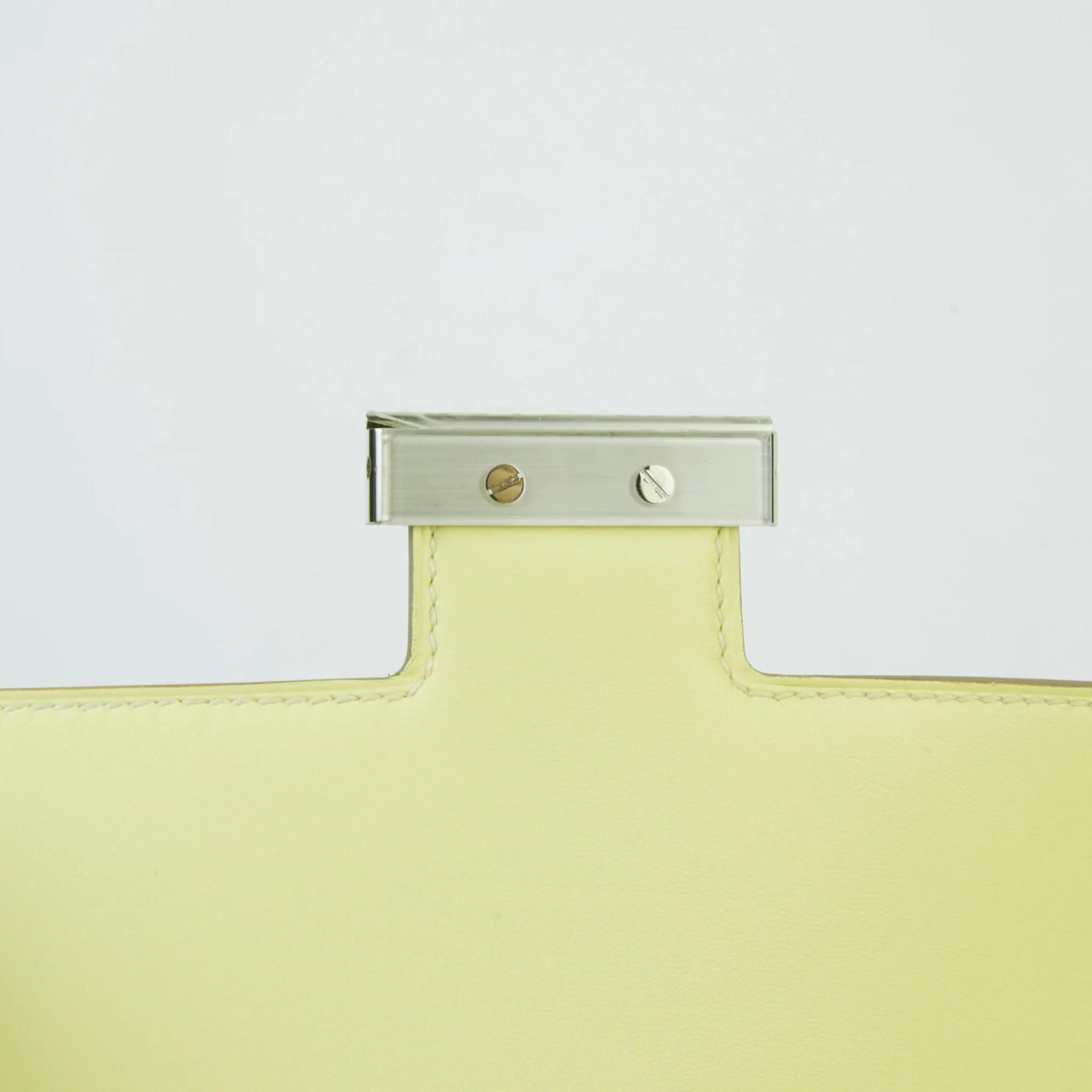 Brand New ( Rank N ) HERMÈS Constance 24 Jaune milton (i8) Epsom Palladium hardware K (2025) - 9