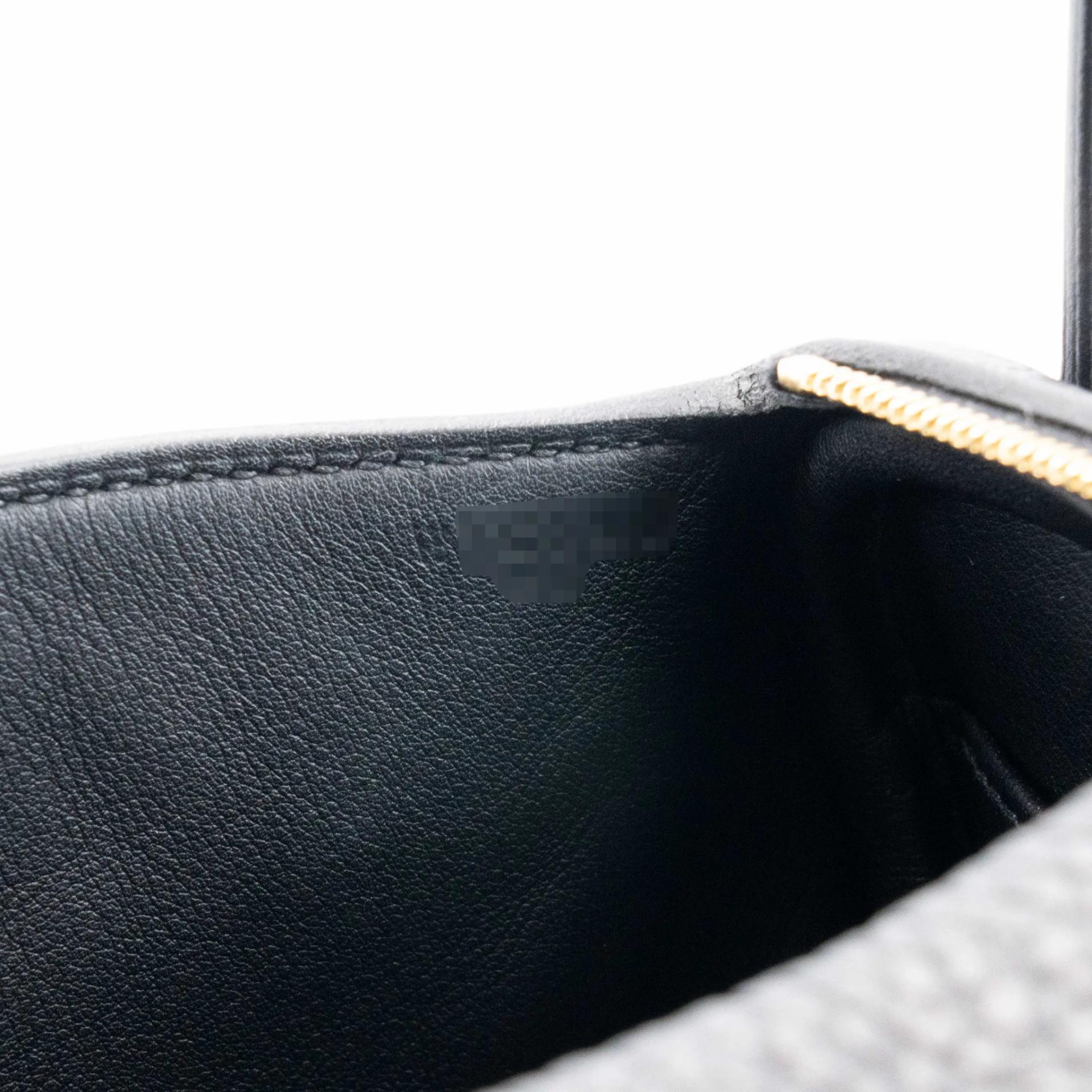 Very Good ( Rank A) HERMÈS Mini Lindy II Noir (89) Clemence Gold hardware W (2024) - 19