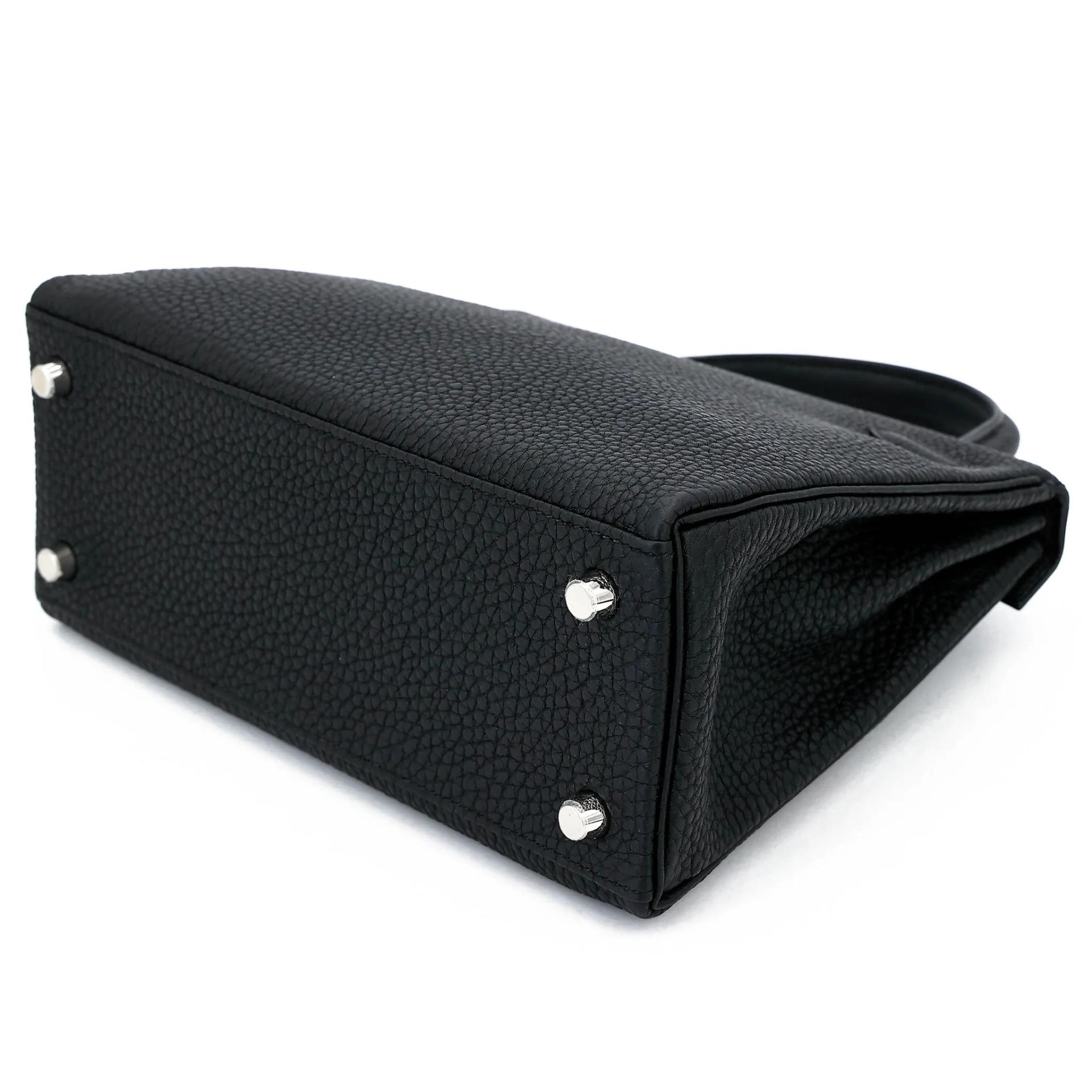 Brand New ( Rank N ) HERMÈS Kelly 25 Noir (89) Togo Palladium hardware G (2026) - 6