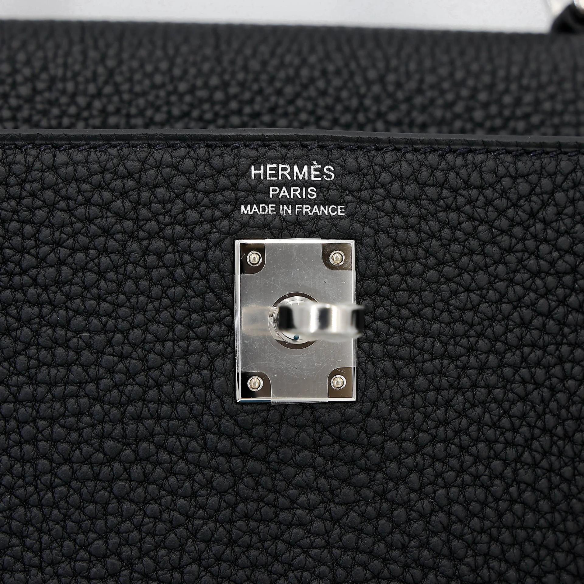Brand New ( Rank N ) HERMÈS Kelly 25 Noir (89) Togo Palladium hardware G (2026) - 13