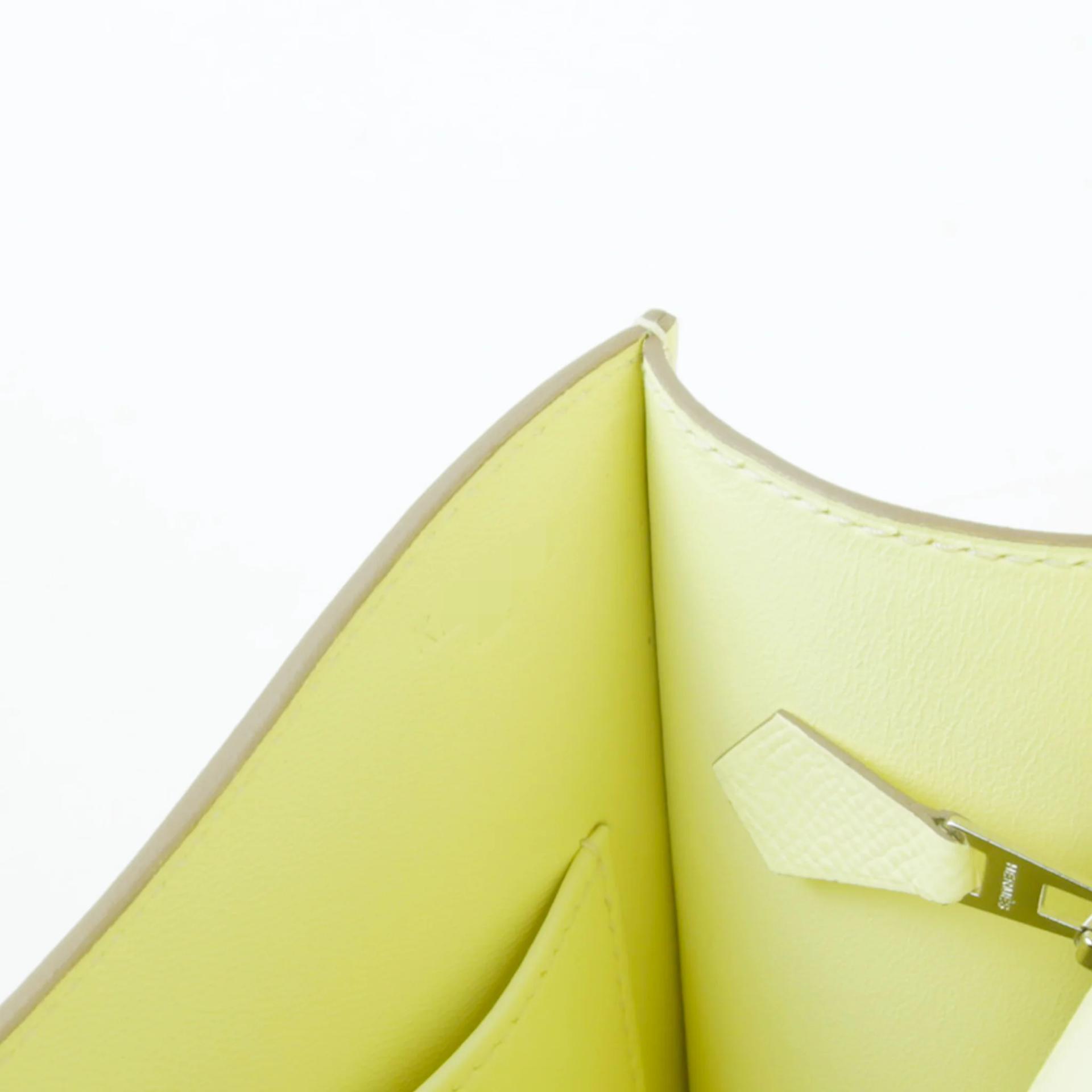 Brand New ( Rank N ) HERMÈS Constance 24 Jaune milton (i8) Epsom Palladium hardware K (2025) - 14