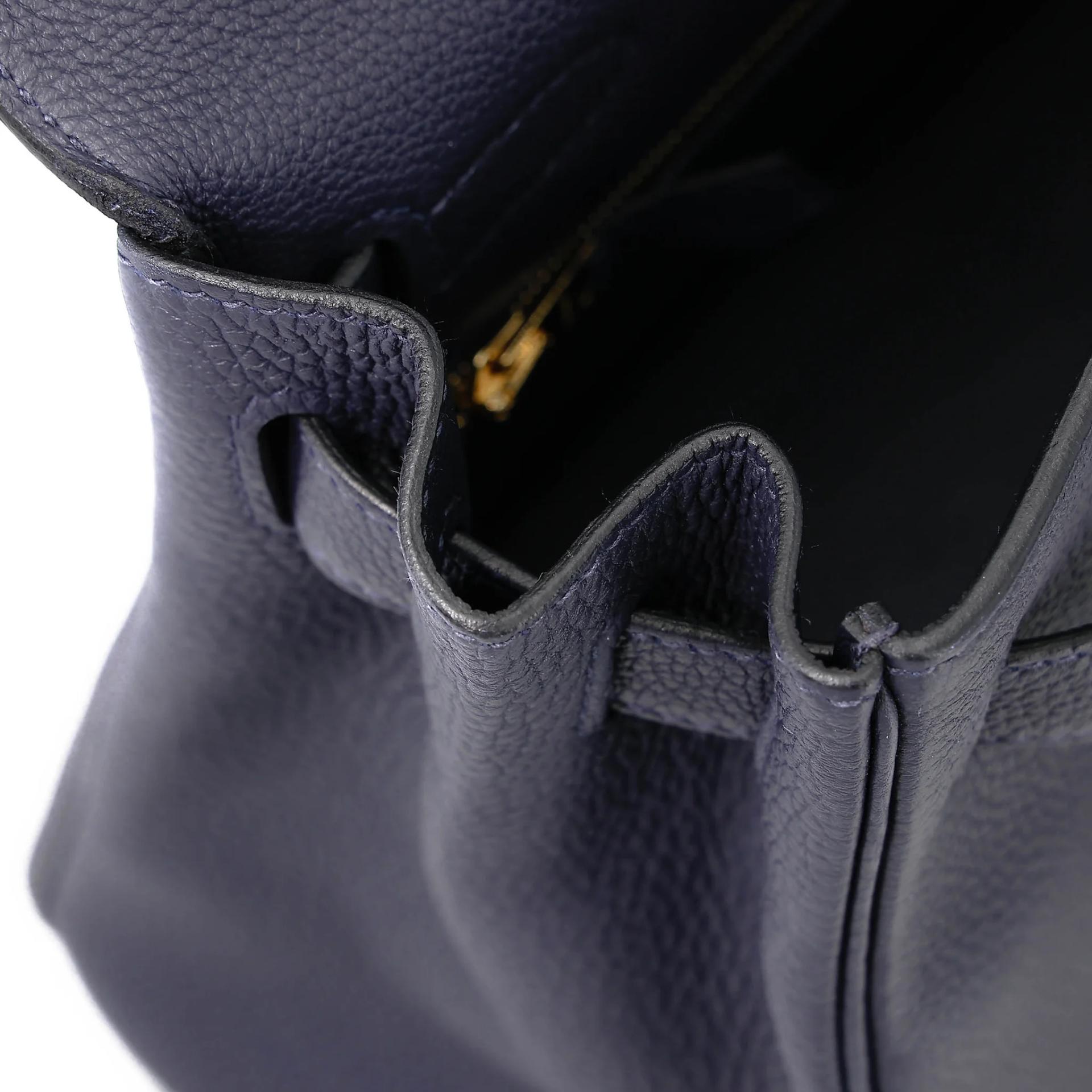ランク A HERMÈS エルメス ケリー28 ブルーニュイ (2Z) トゴ ゴールド金具 A刻印 (2017) - 22