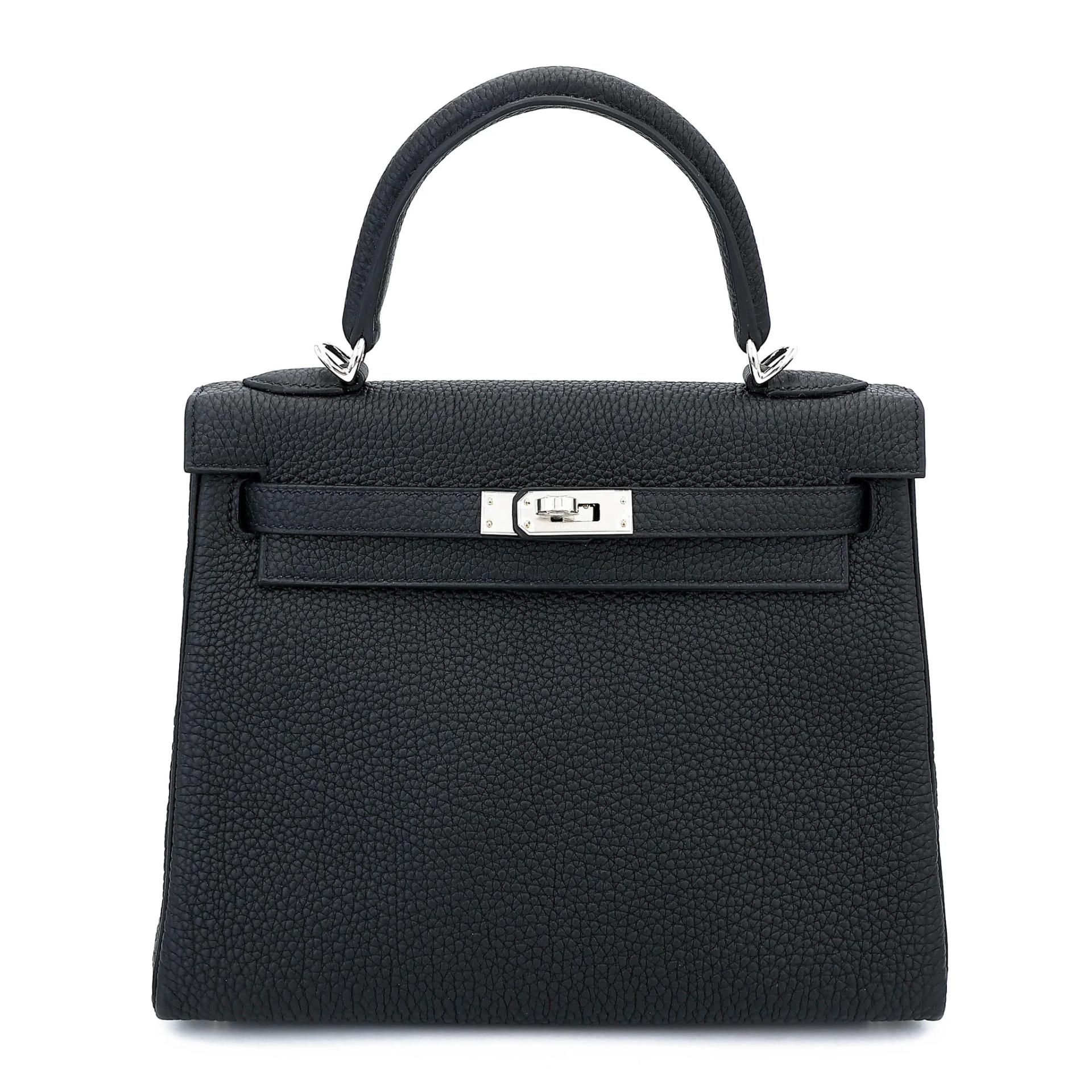 Brand New ( Rank N ) HERMÈS Kelly 25 Noir (89) Togo Palladium hardware G (2026) - 1
