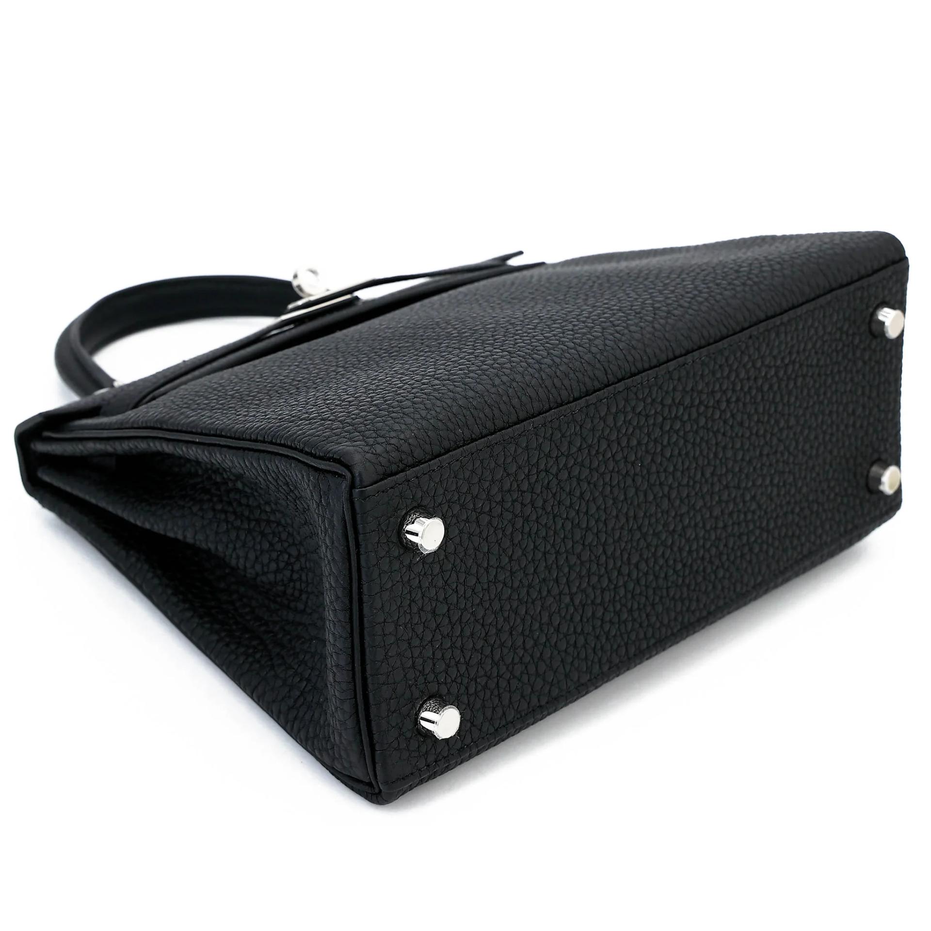 Brand New ( Rank N ) HERMÈS Kelly 25 Noir (89) Togo Palladium hardware G (2026) - 5