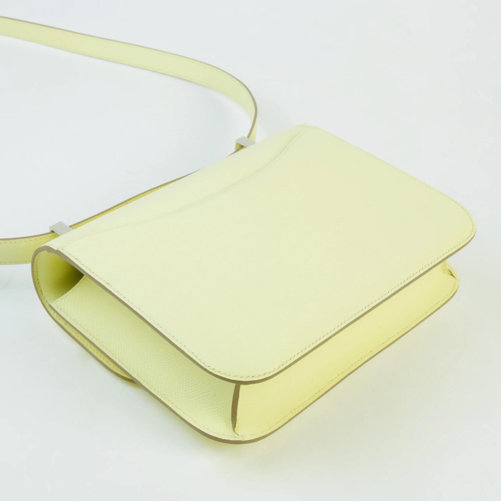 Brand New ( Rank N ) HERMÈS Constance 24 Jaune milton (i8) Epsom Palladium hardware K (2025) - 7