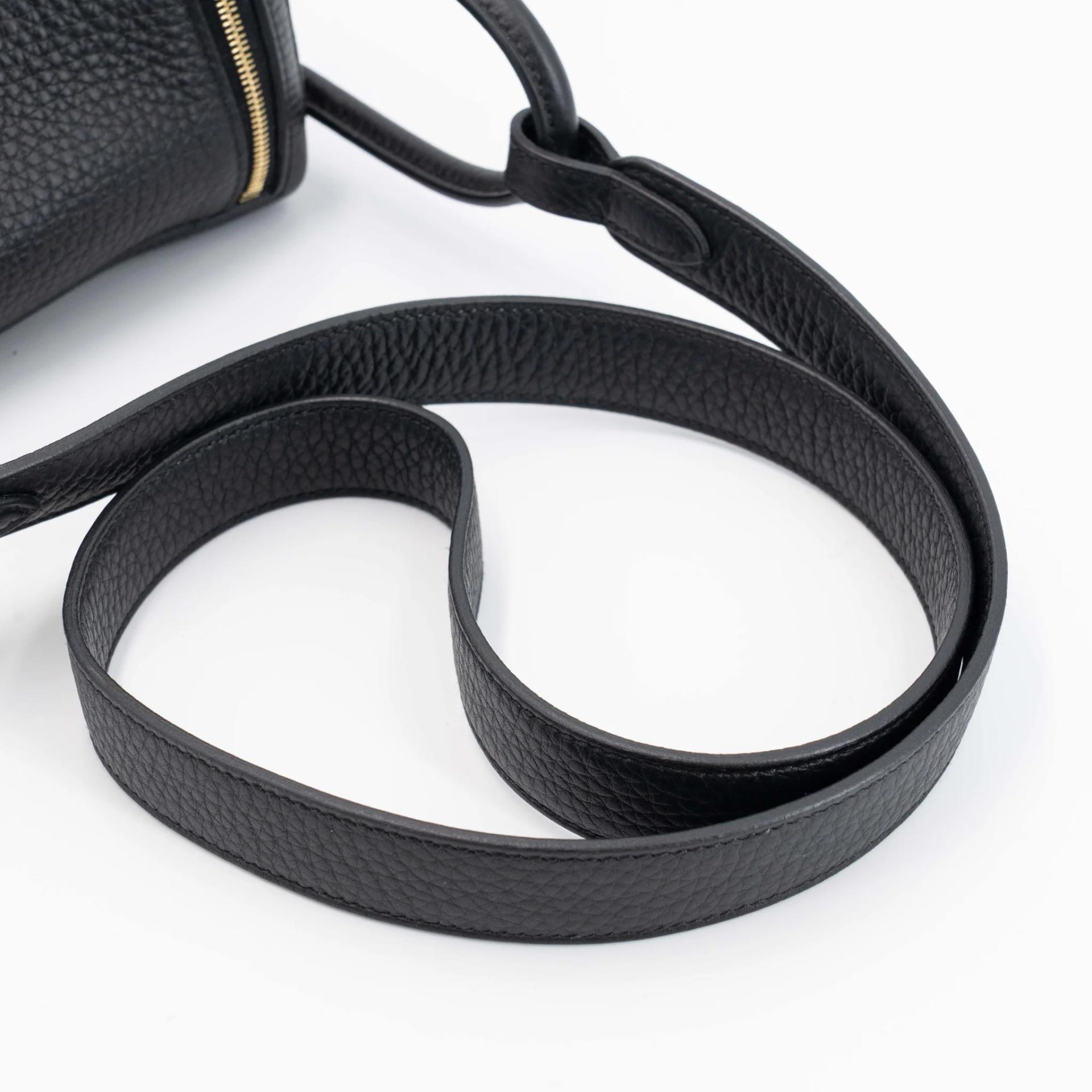 Very Good ( Rank A) HERMÈS Mini Lindy II Noir (89) Clemence Gold hardware W (2024) - 4