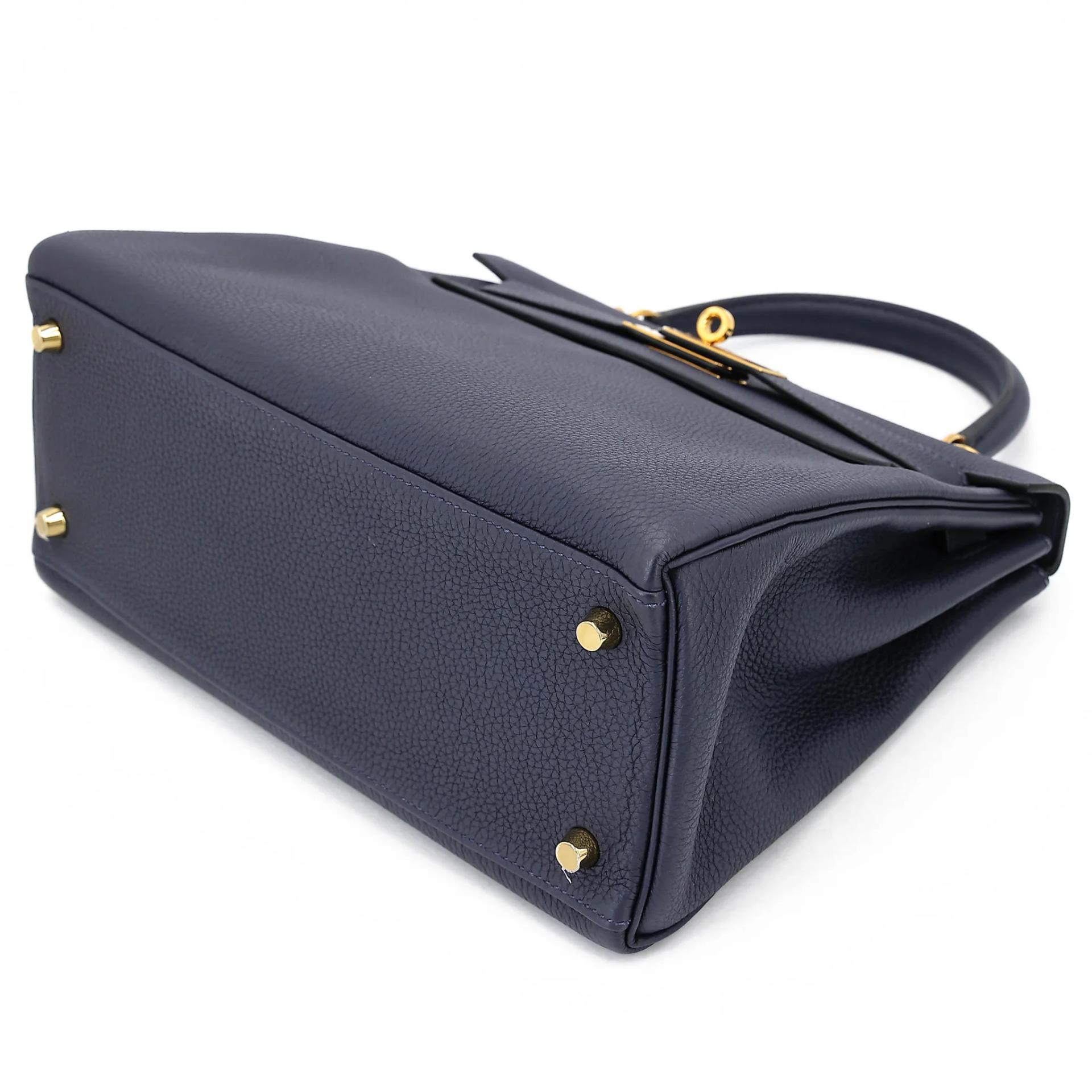 ランク A HERMÈS エルメス ケリー28 ブルーニュイ (2Z) トゴ ゴールド金具 A刻印 (2017) - 4