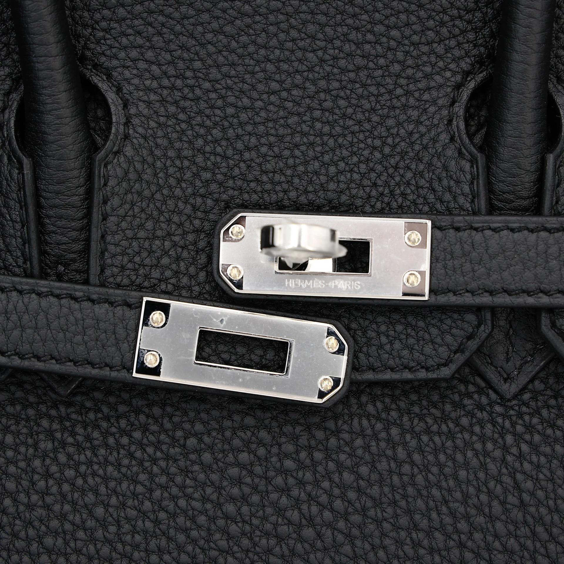 Brand New ( Rank N ) HERMÈS Birkin 25 Noir (89) Togo Palladium hardware G (2026) - 8