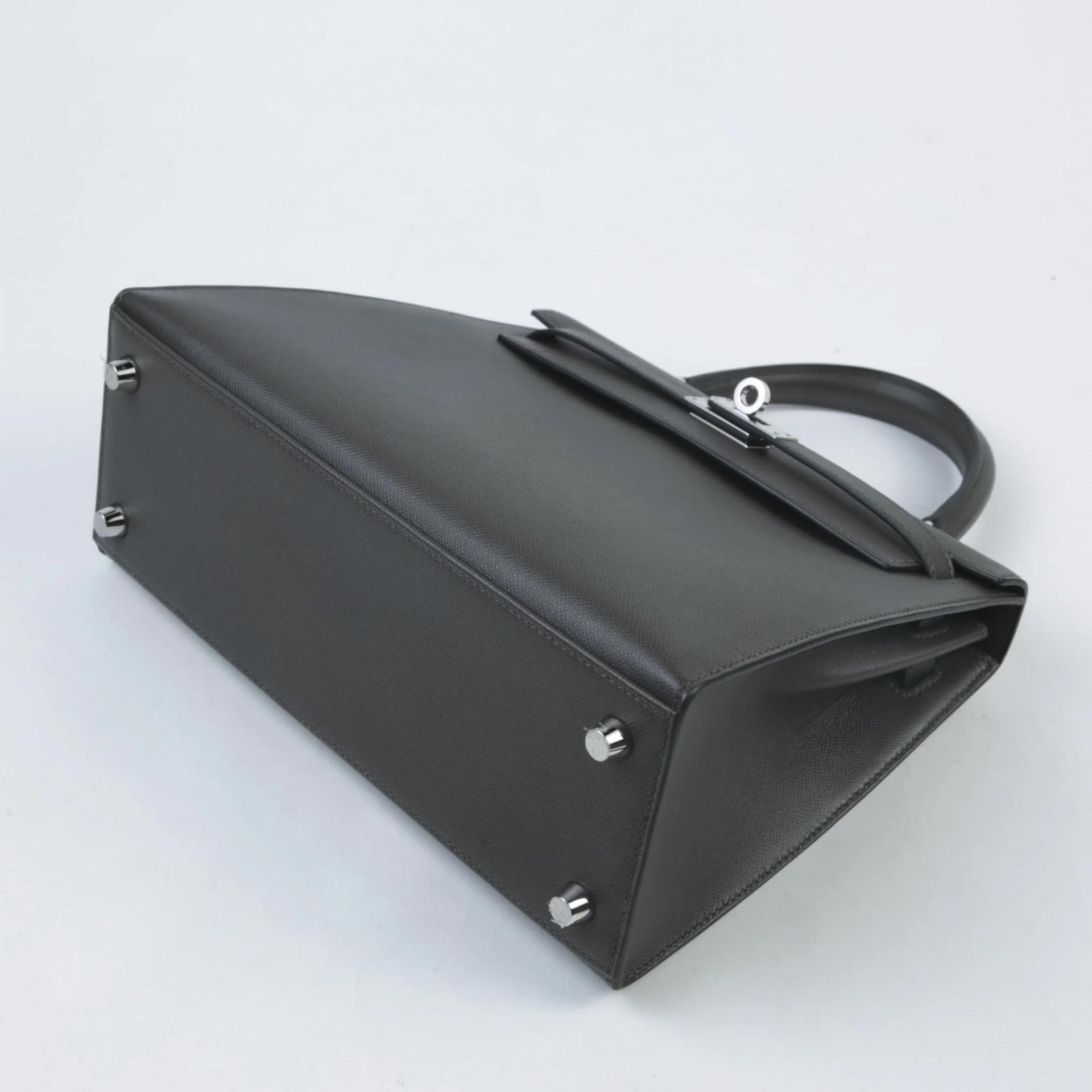 A美品 HERMÈS 爱马仕 Kelly 25 外缝 88 石墨灰 Graphite Madame皮 银扣 W刻 2024年 - 5