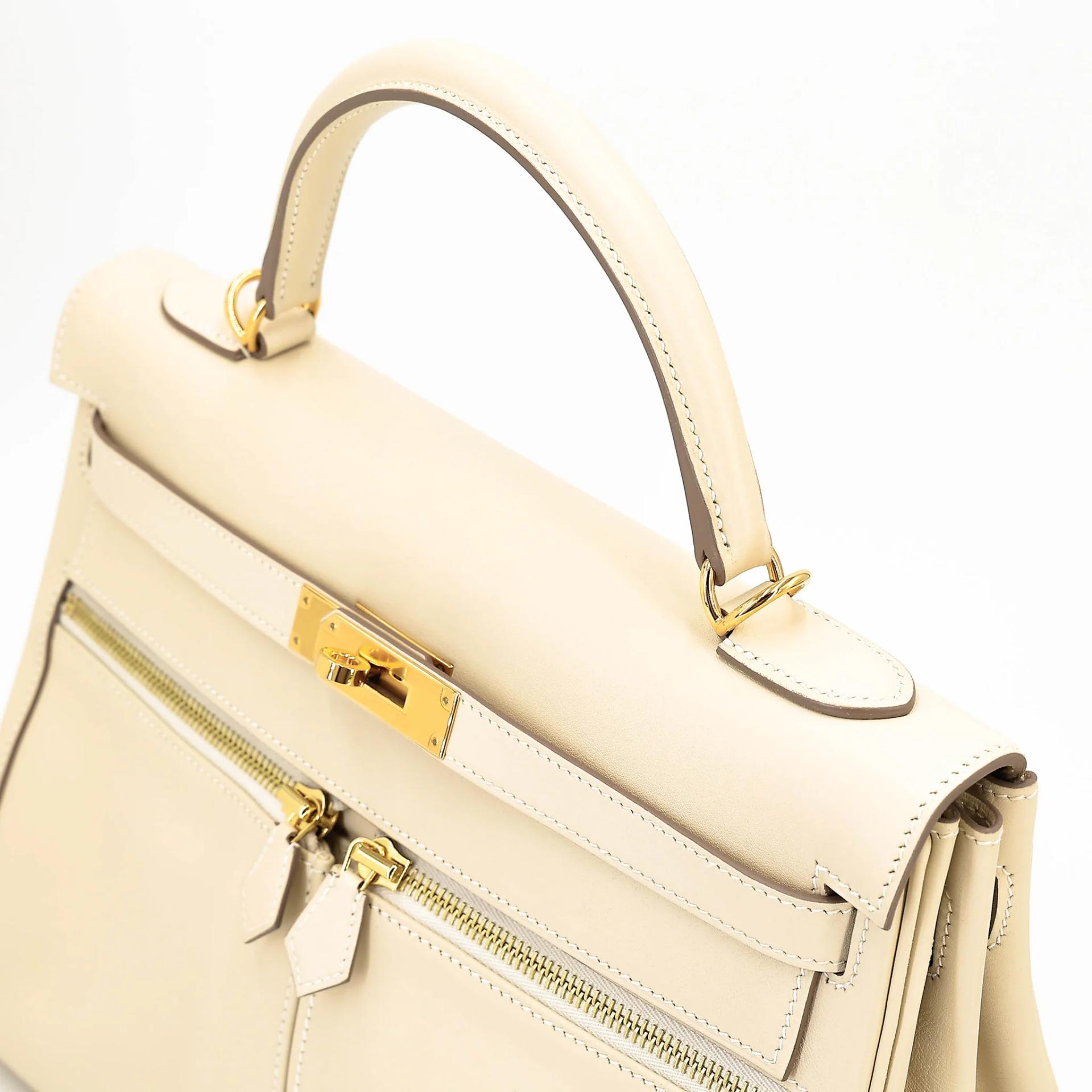 ランク NS 未使用品 HERMÈS エルメス ケリーラキ32 クレ (10) スイフト ゴールド金具 Z刻印 (2021) - 3