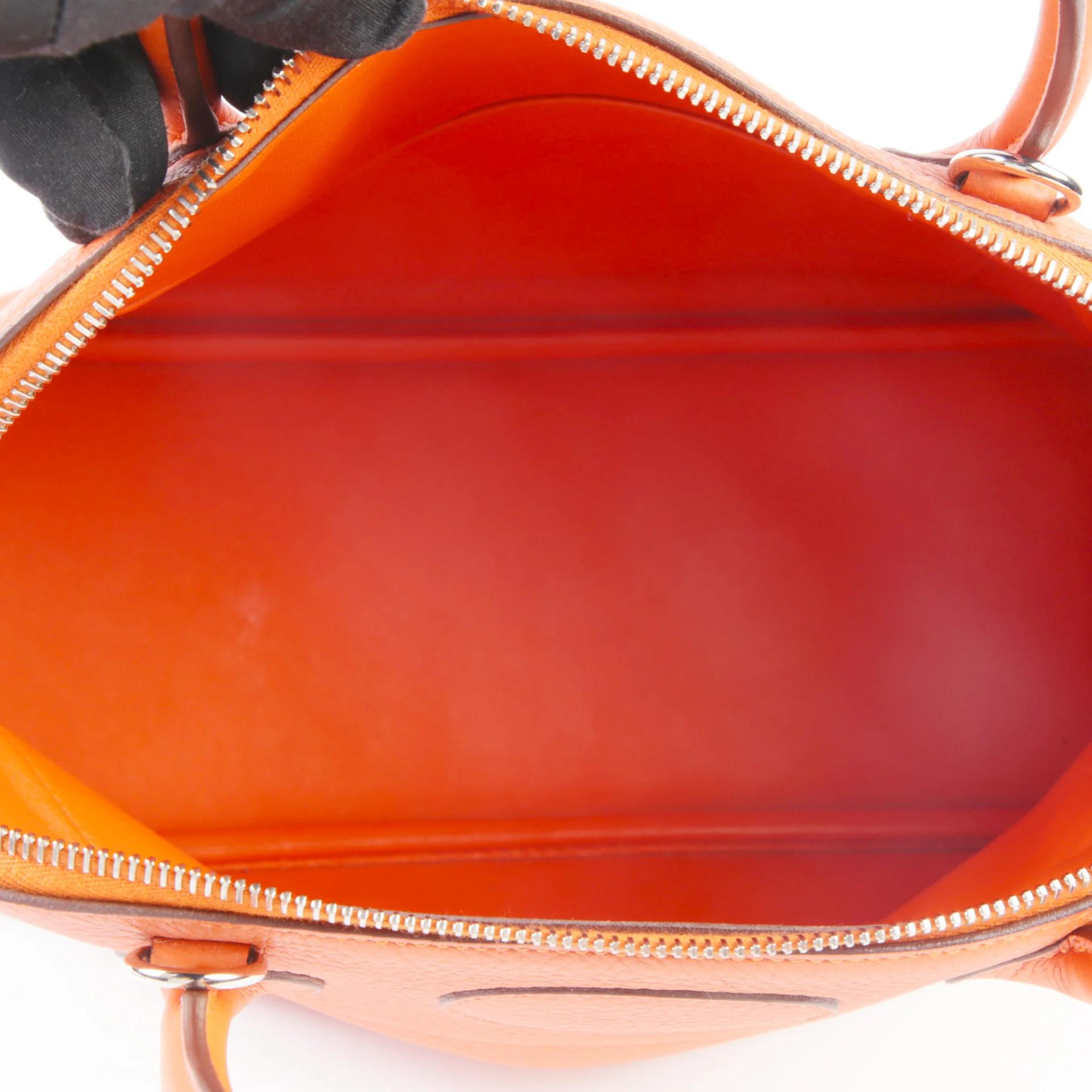ランク A HERMÈS エルメス ボリード31 オレンジ (93) トリヨン シルバー金具 □R刻印 (2014) - 11