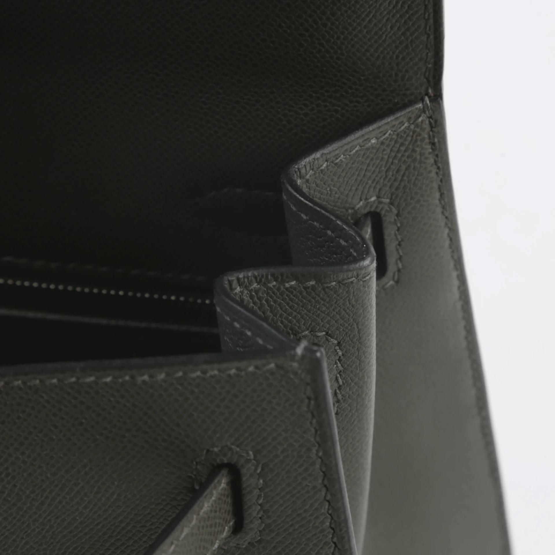 A美品 HERMÈS 爱马仕 Kelly 25 外缝 88 石墨灰 Graphite Madame皮 银扣 W刻 2024年 - 10